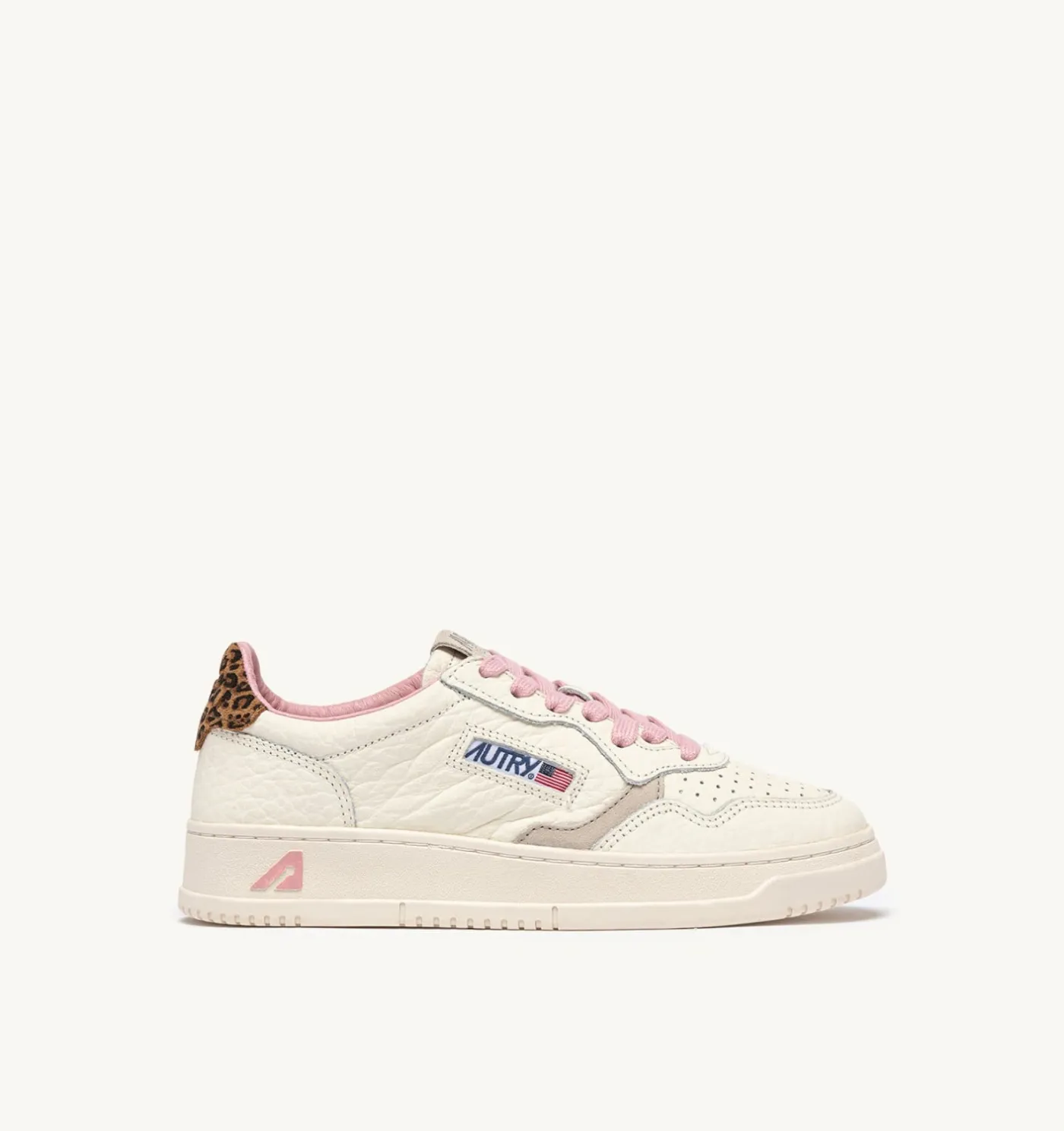 SNEAKERS MEDALIST LOW IN PELLE SAND E LEOPARD