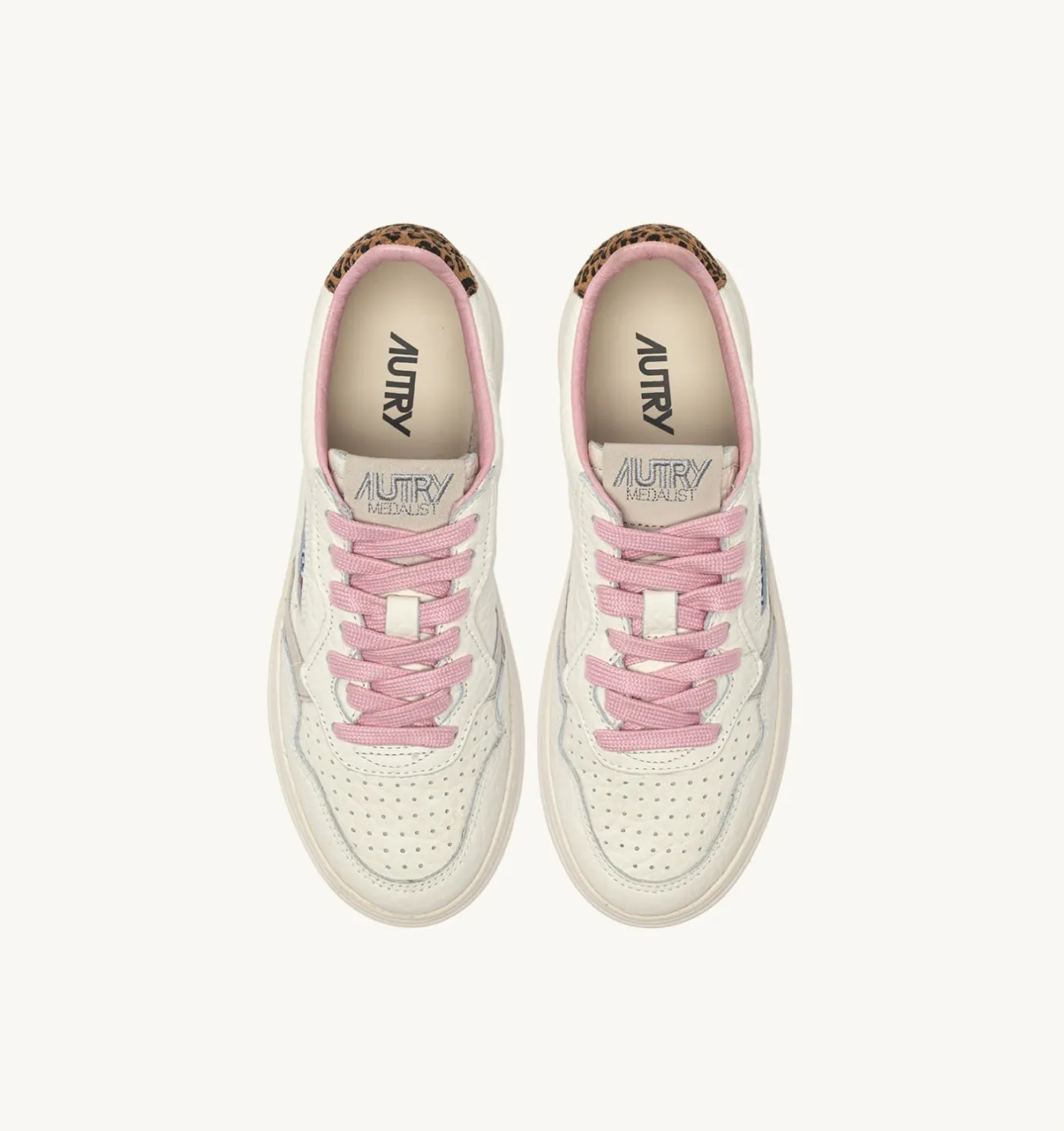 SNEAKERS MEDALIST LOW IN PELLE SAND E LEOPARD
