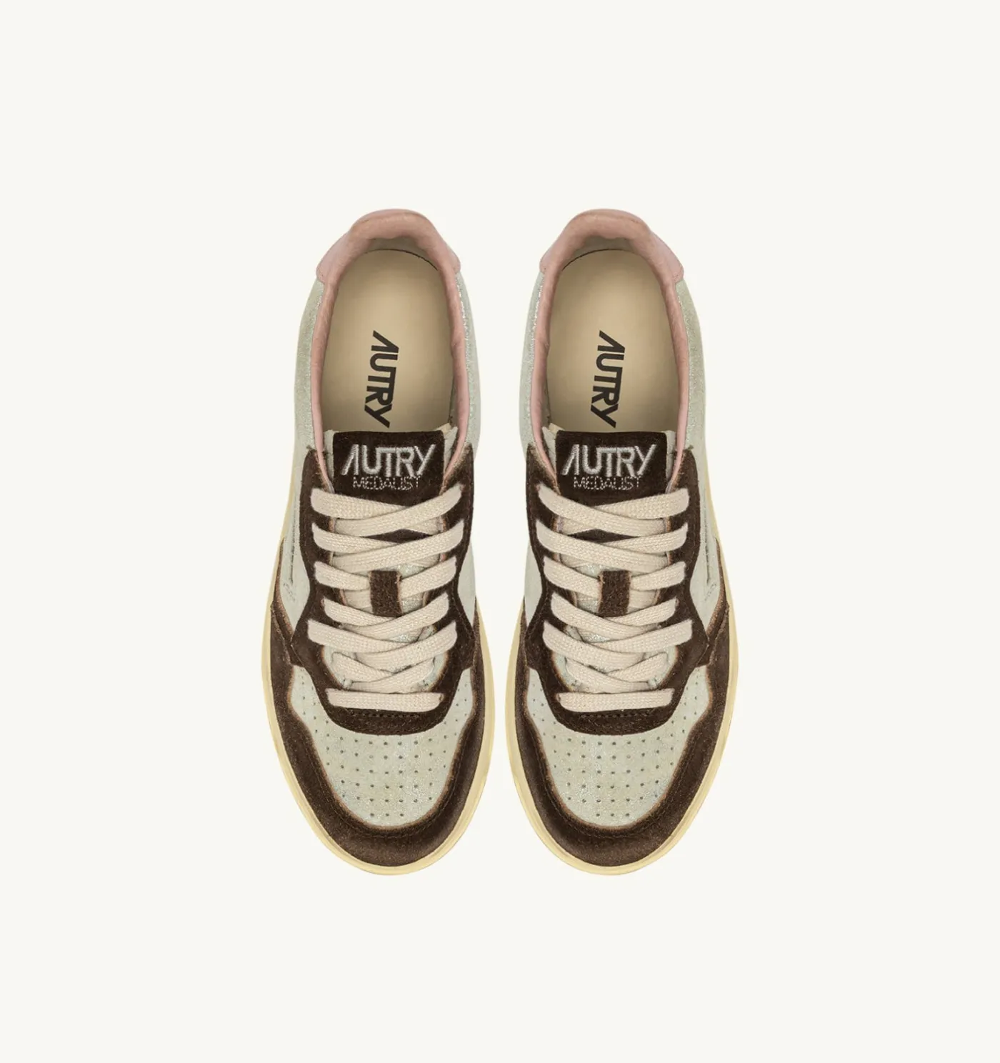 SNEAKERS MEDALIST LOW IN SUEDE ARGENTO E MUSTANG SUGAR