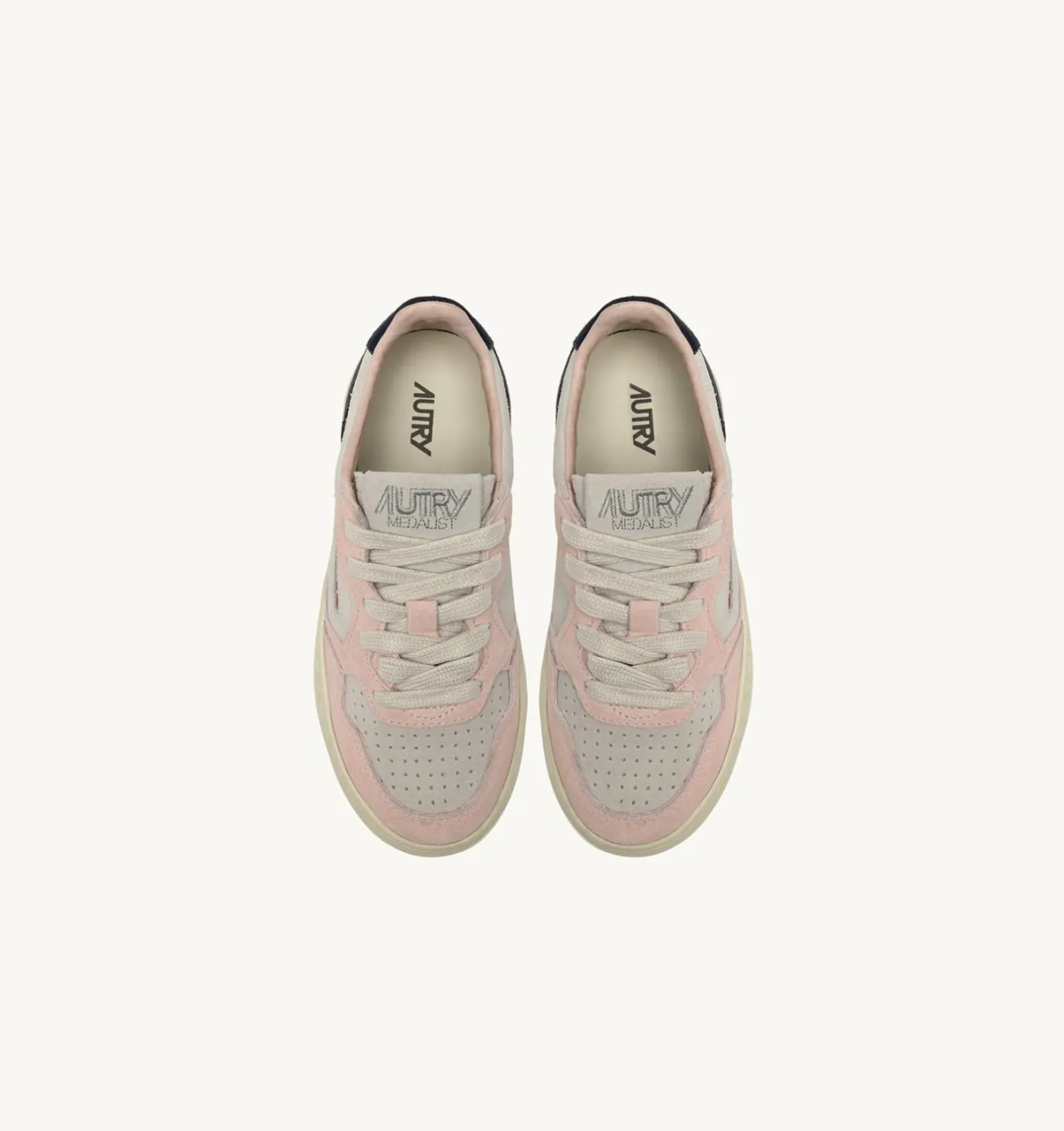 SNEAKERS MEDALIST KIDS LOW IN SUEDE ATLANTIC BIANCO E ROSEMARY