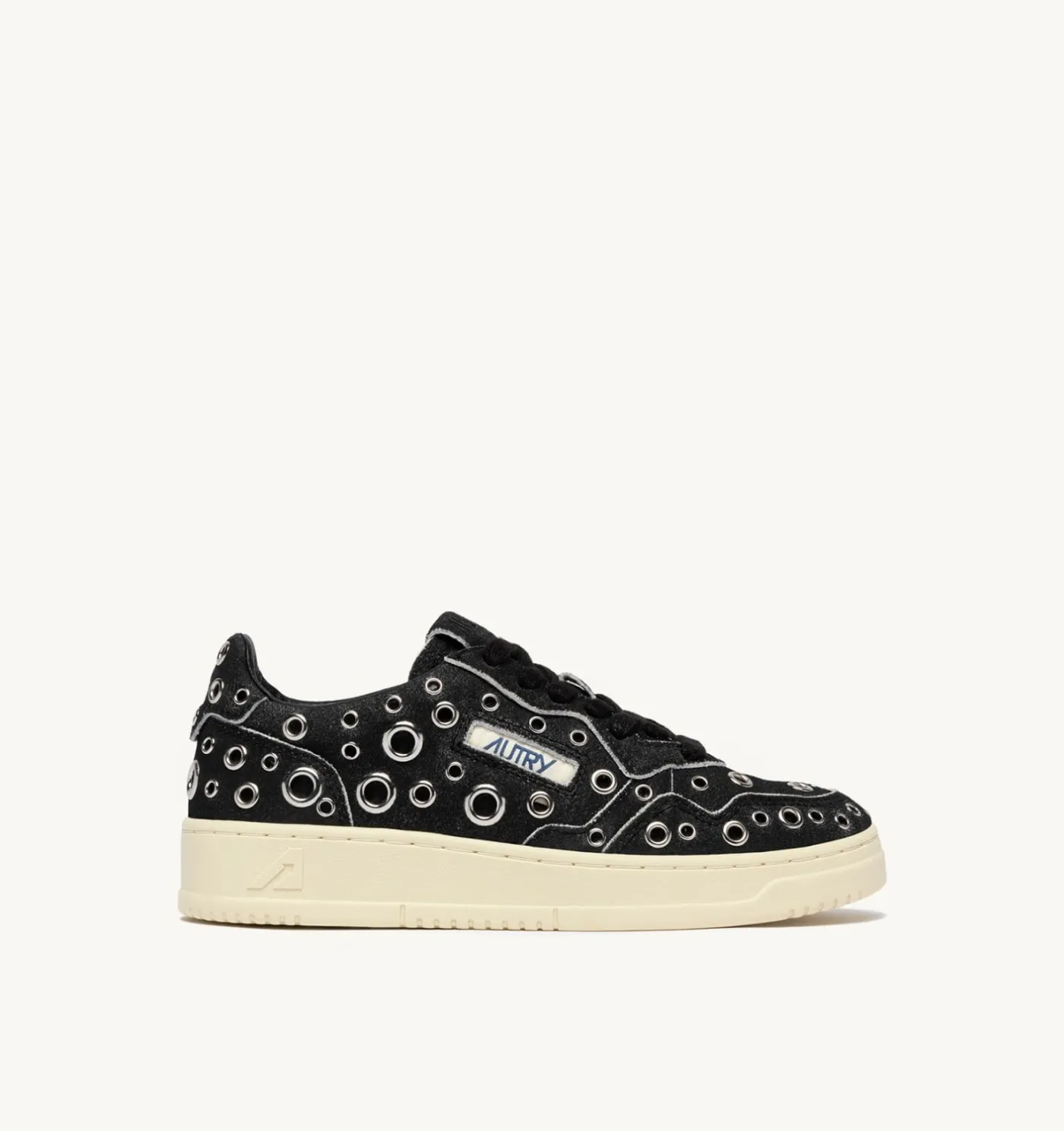 SNEAKERS MEDALIST LOW IN SUEDE NERO CON BORCHIE