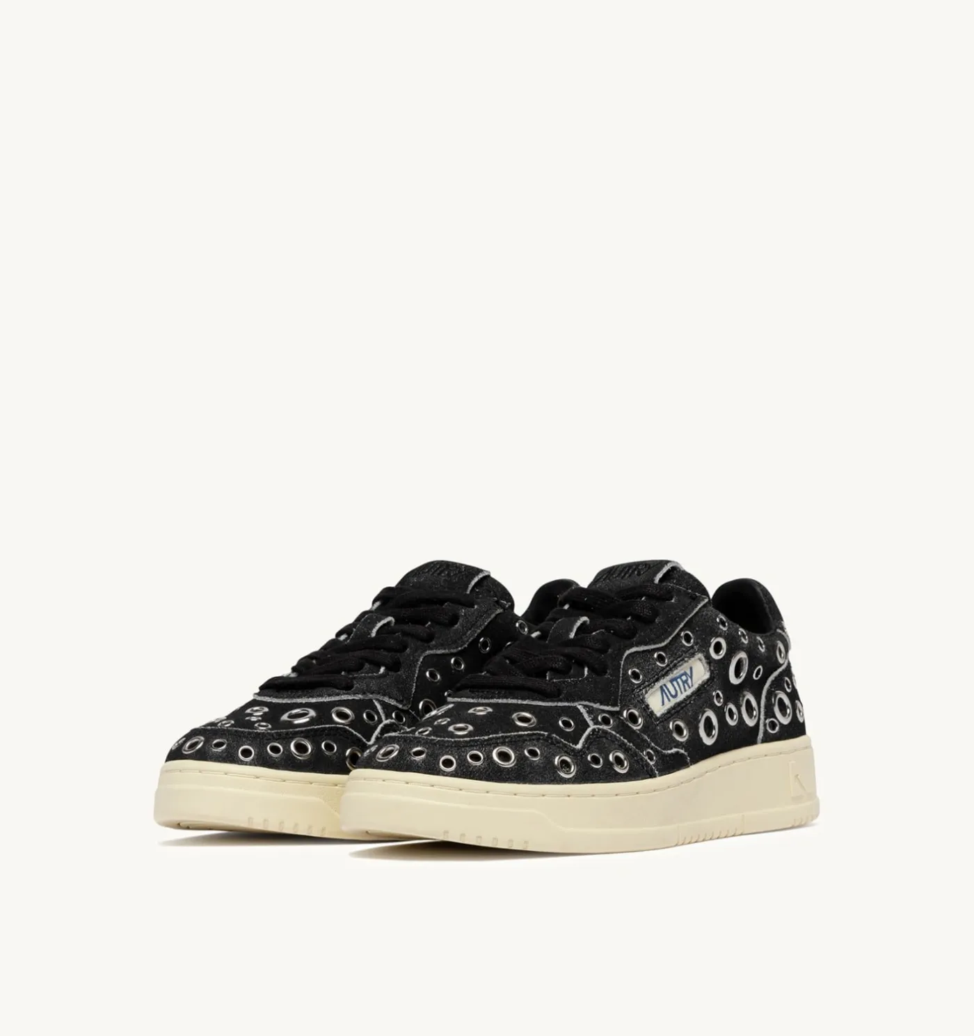 SNEAKERS MEDALIST LOW IN SUEDE NERO CON BORCHIE