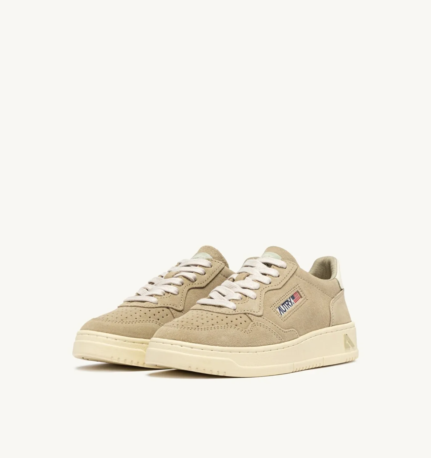 SNEAKERS MEDALIST LOW IN SUEDE SPONGE E BIANCO