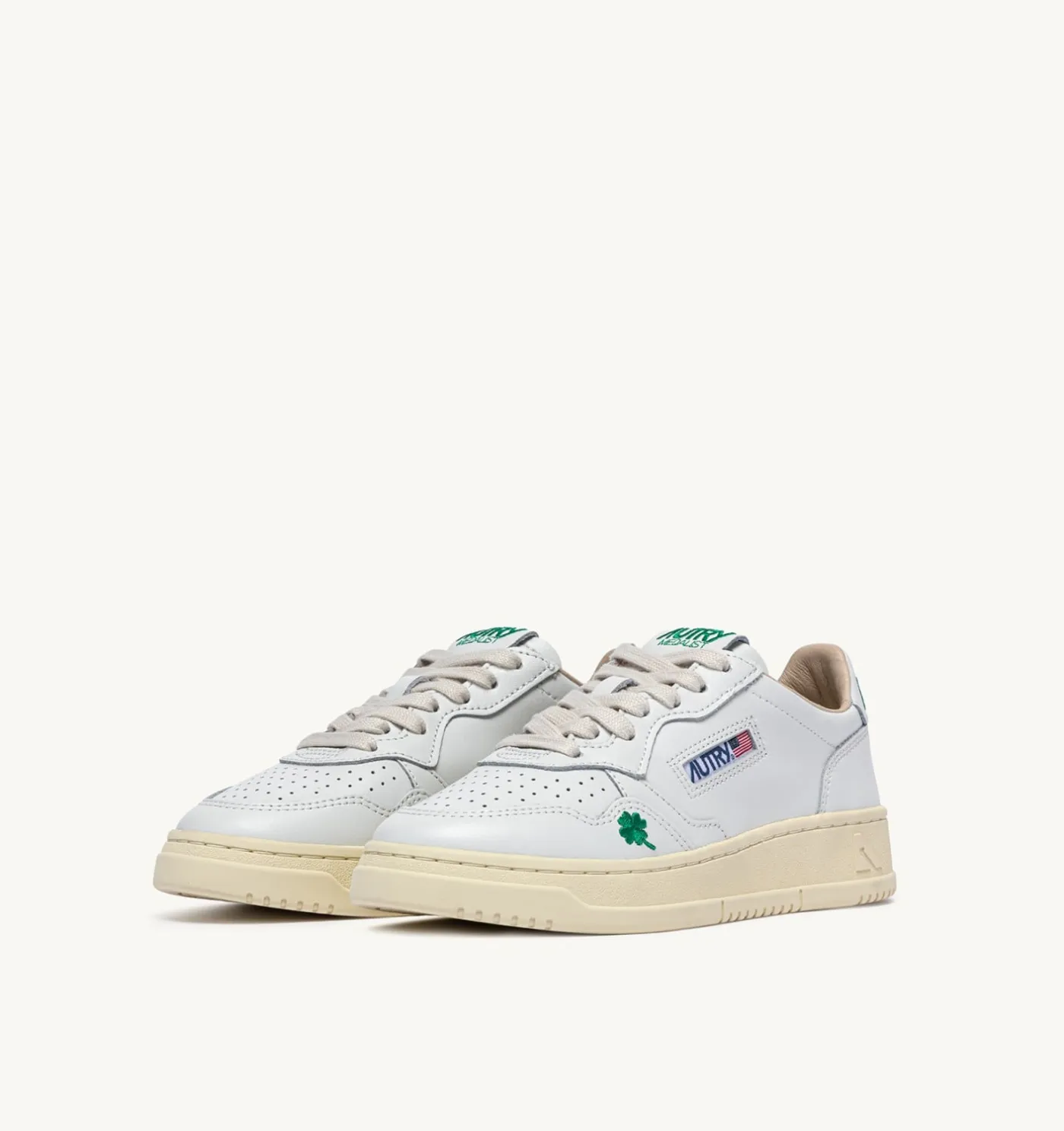 SNEAKERS MEDALIST LOW 'QUADRIFOGLIO' IN PELLE BIANCA E AMAZON