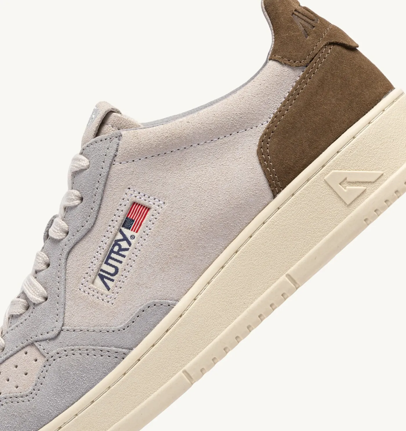 SNEAKERS MEDALIST LOW TRICOLOR IN SUEDE BIANCO CIGAR E VAPOR