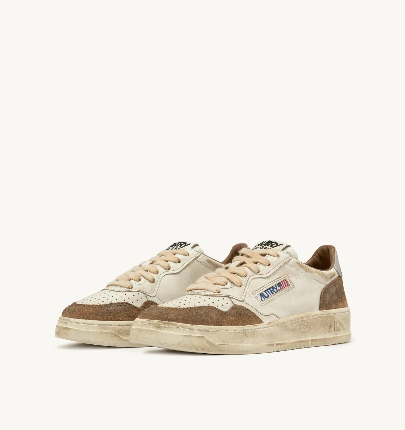 MEDALIST LOW SUPER VINTAGE IN PELLE E SUEDE COGNAC E MICROCHIP