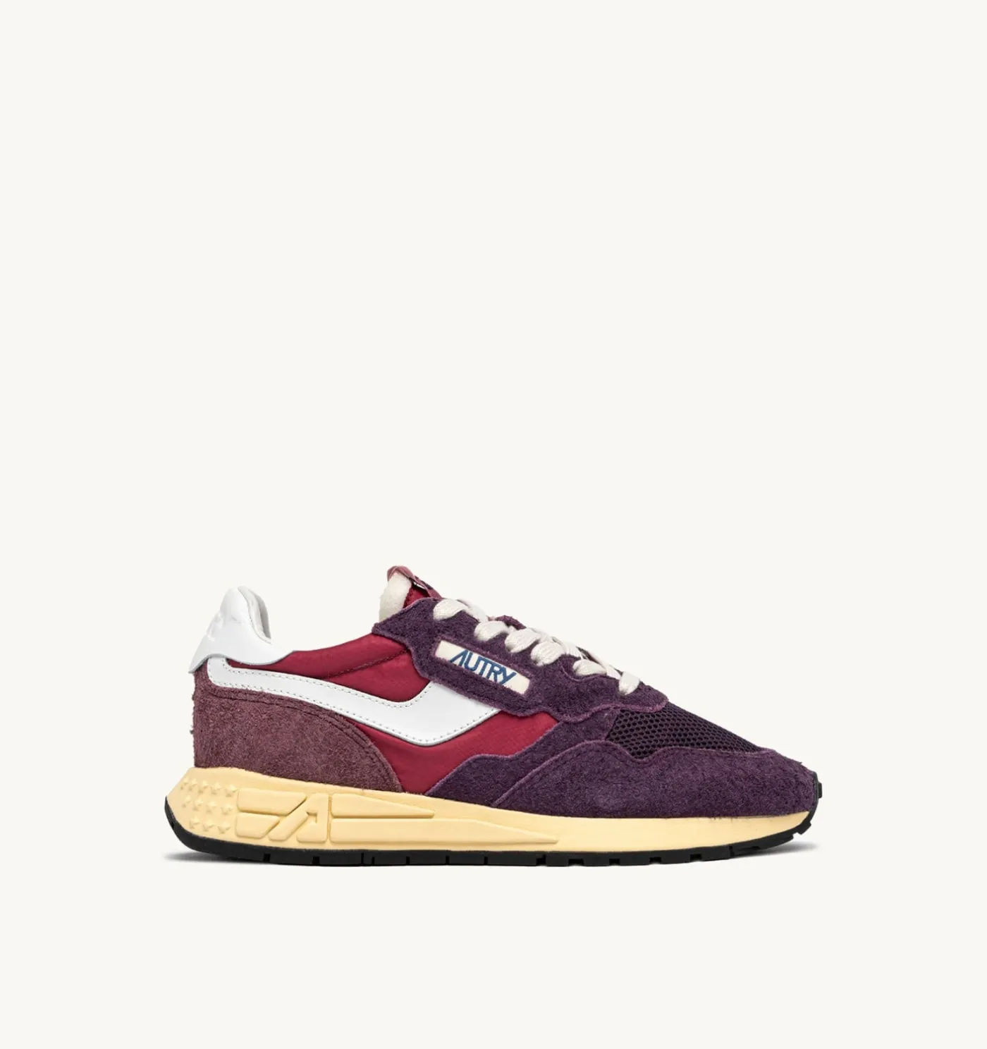 SNEAKERS REELWIND LOW IN NYLON E SUEDE AMARONE E PLUM