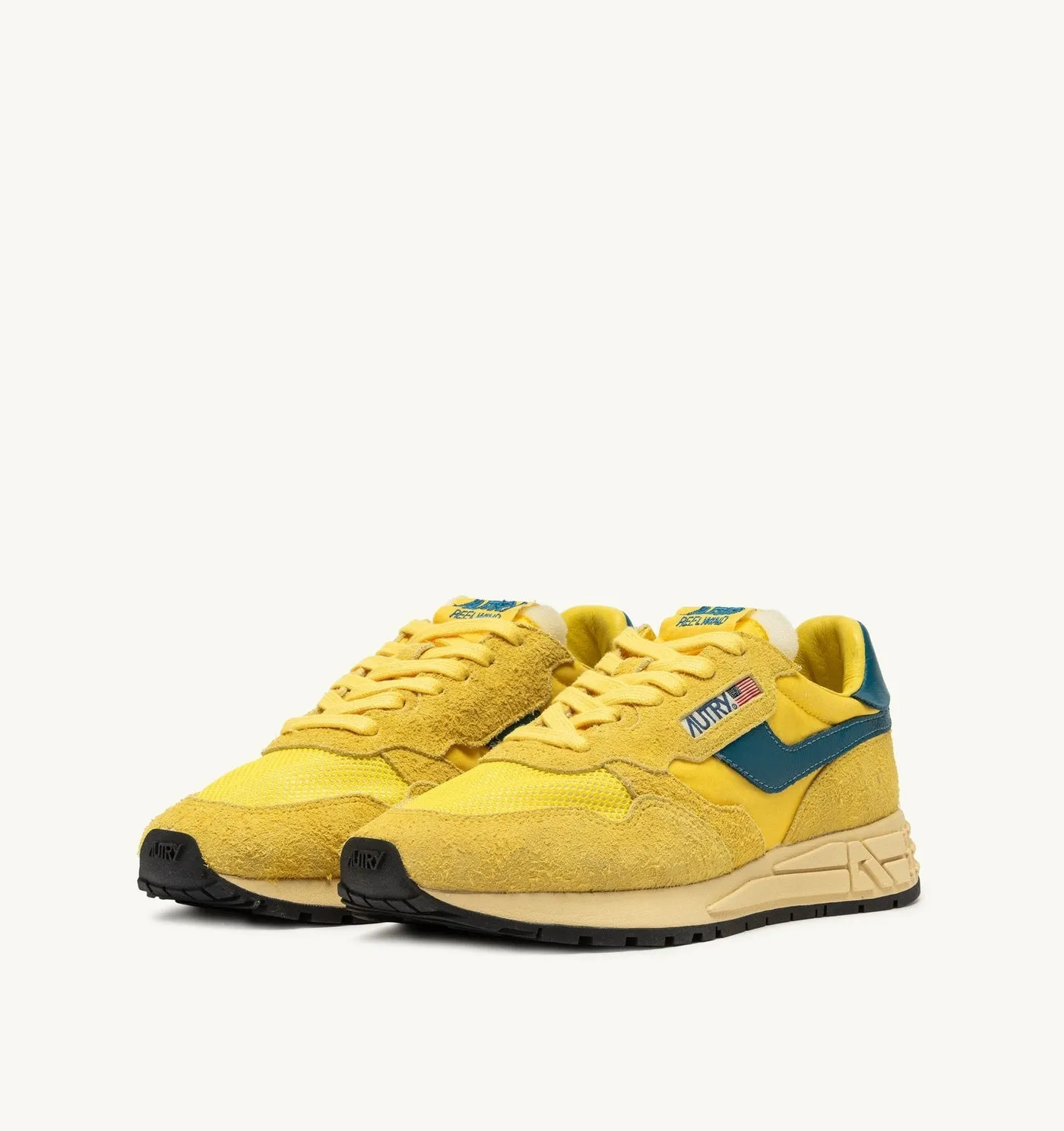 REELWIND LOW IN NYLON E SUEDE COLORE GIALLO E CORSAIR