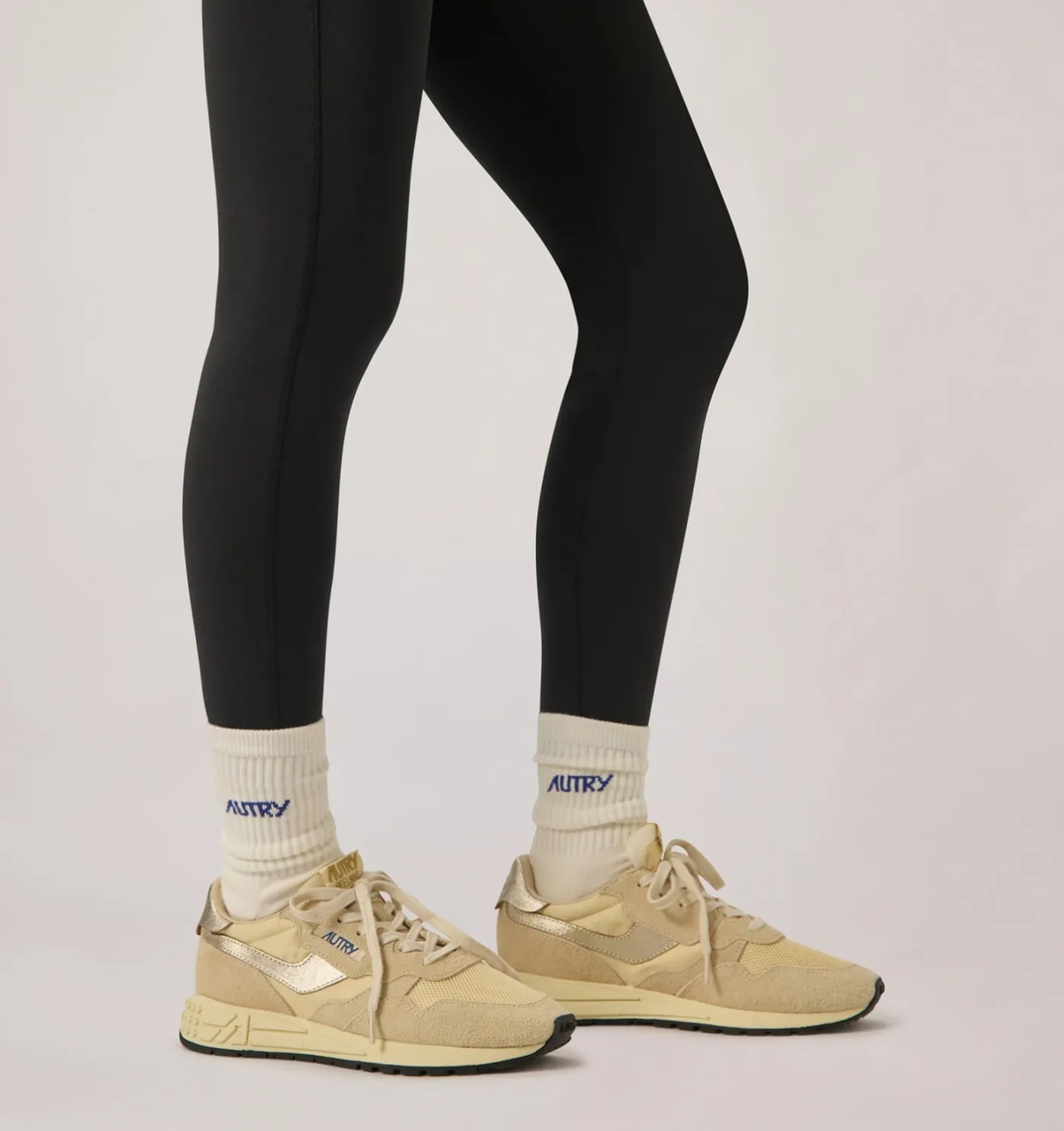 SNEAKERS REELWIND LOW IN NYLON E SUEDE ECRU E PLATINO