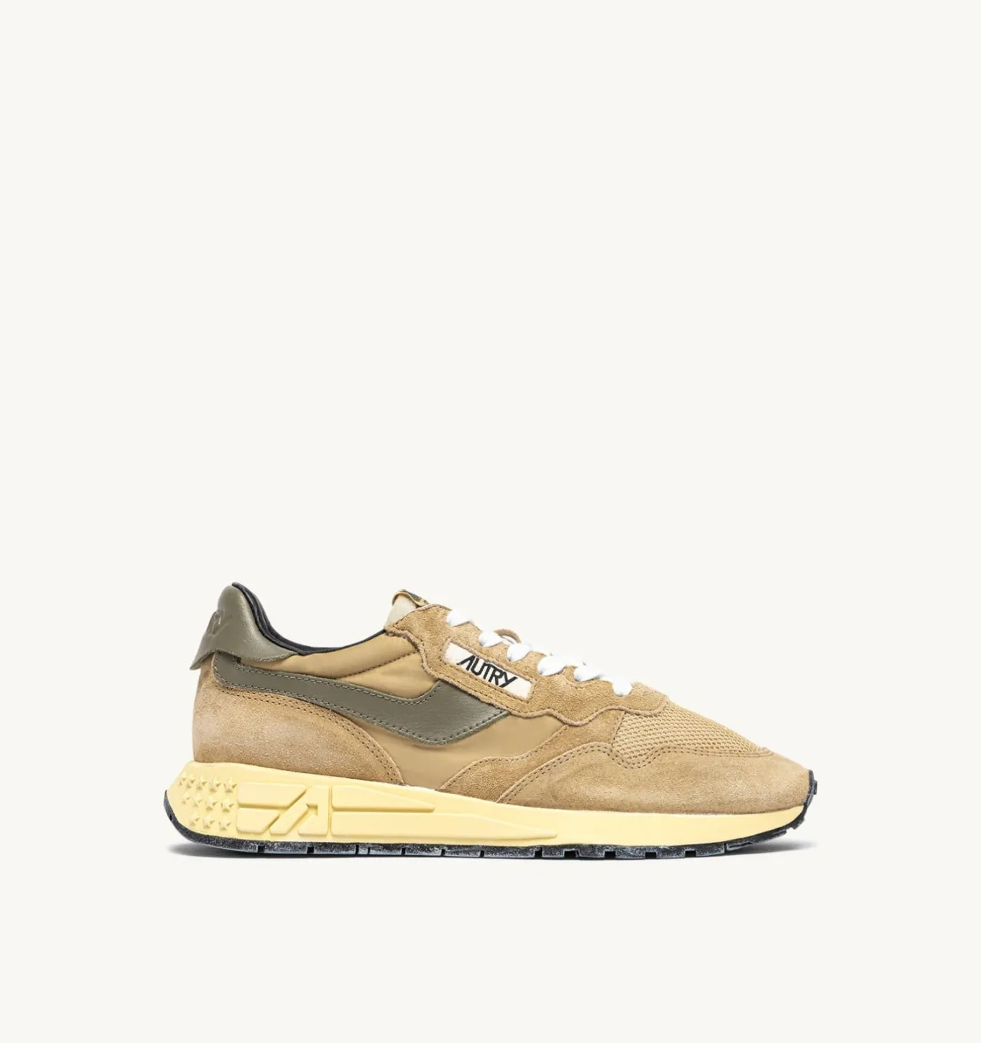 SNEAKERS REELWIND LOW IN NYLON E SUEDE FOAM SUGAR E COVERT GREEN