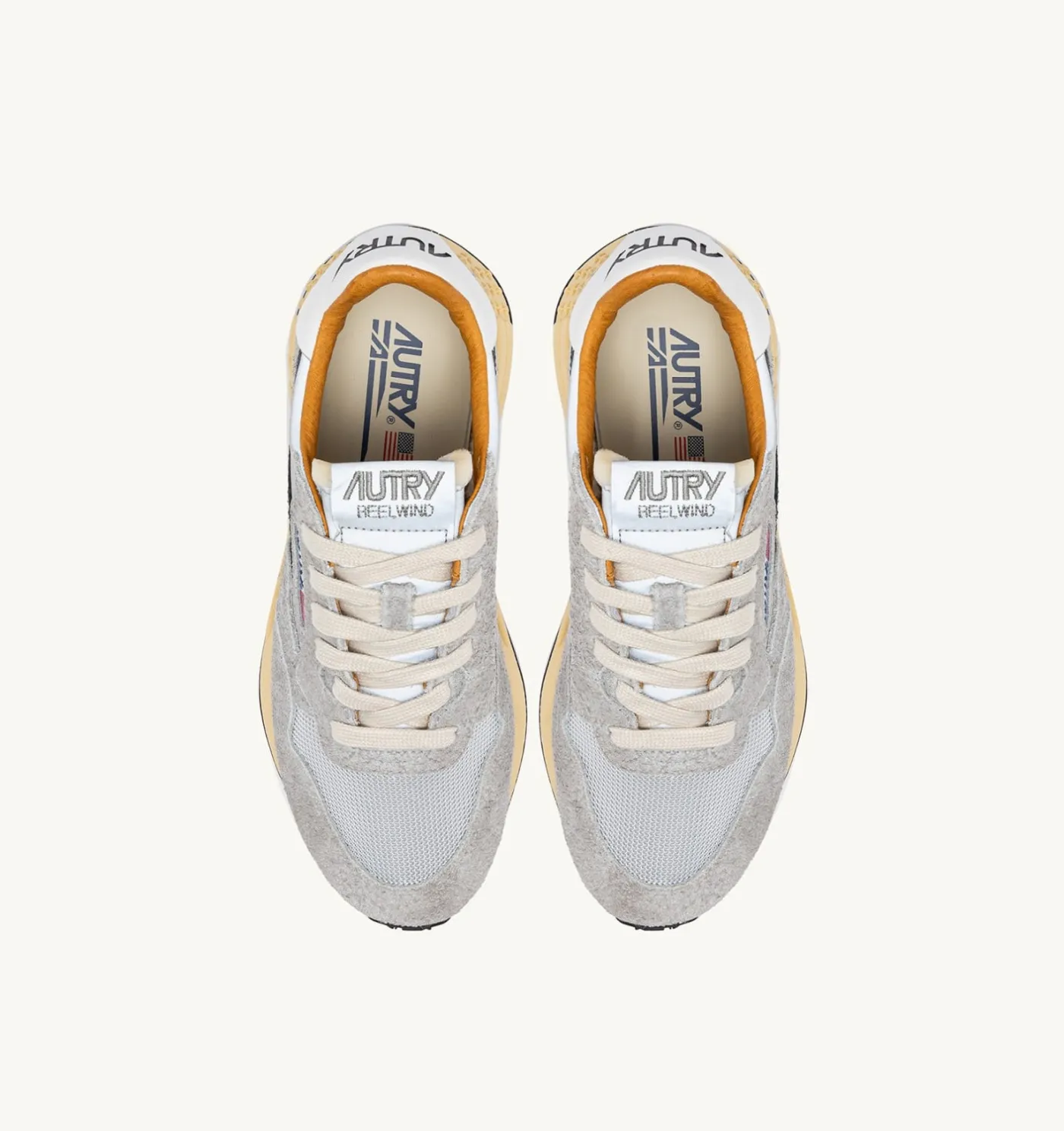 SNEAKERS REELWIND LOW IN SUEDE SAND E NYLON RIFLETTENTE