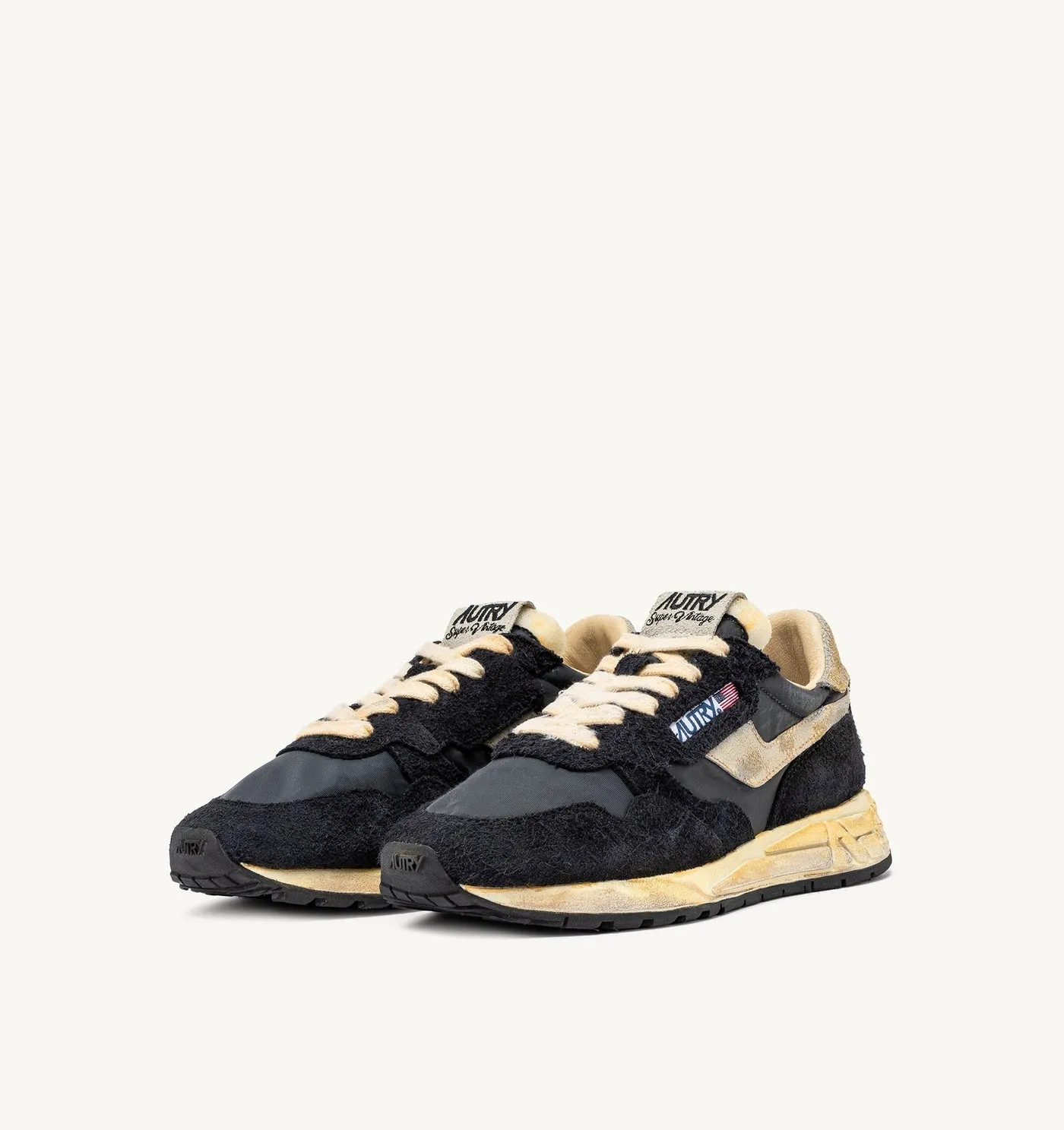REELWIND SUPER VINTAGE IN NYLON E SUEDE NERO
