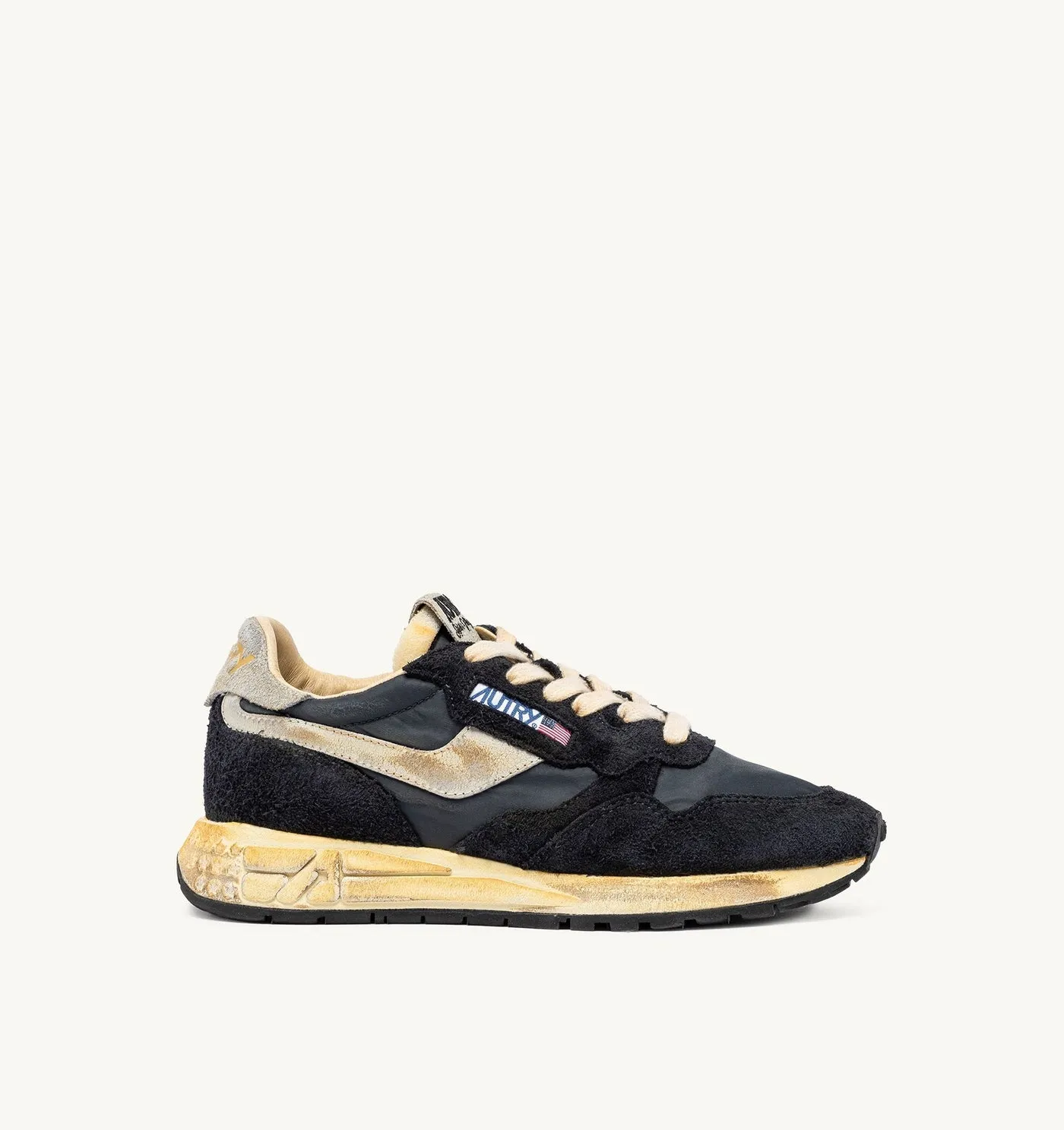 REELWIND SUPER VINTAGE IN NYLON E SUEDE NERO