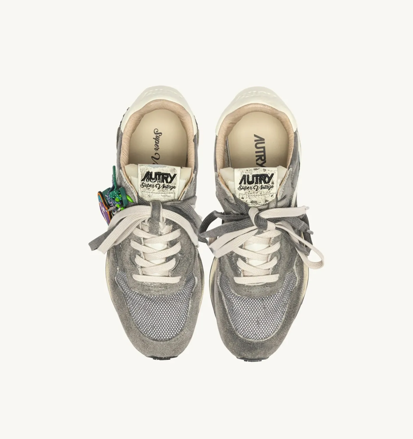 SNEAKERS REELWIND SUPER VINTAGE IN SUEDE E NYLON BIANCO E NERO