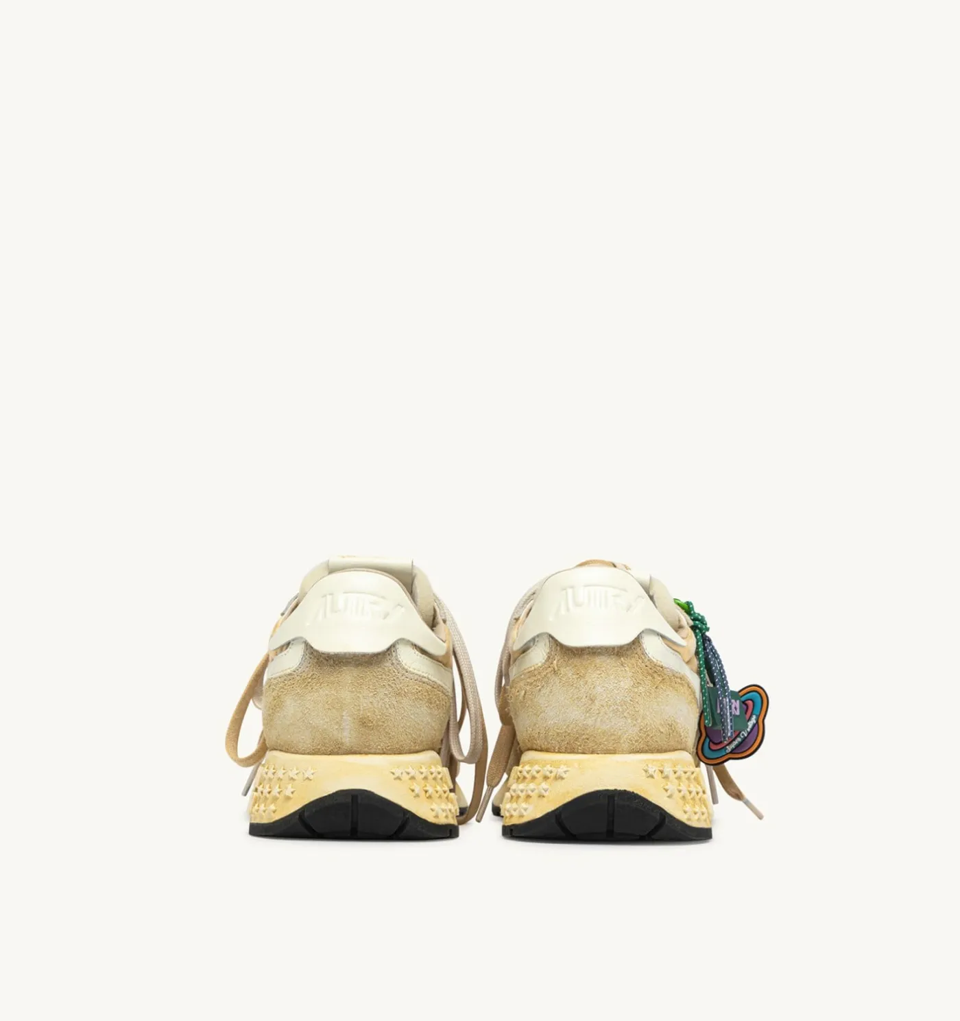 SNEAKERS REELWIND SUPER VINTAGE IN SUEDE E NYLON YOLK YELLOW E BIANCO