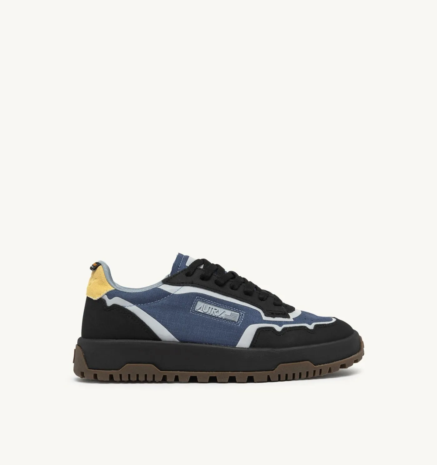 SNEAKERS WILDPACE LOW IN NYLON RIPSTOP E PELLE DARK BLUE E NERO