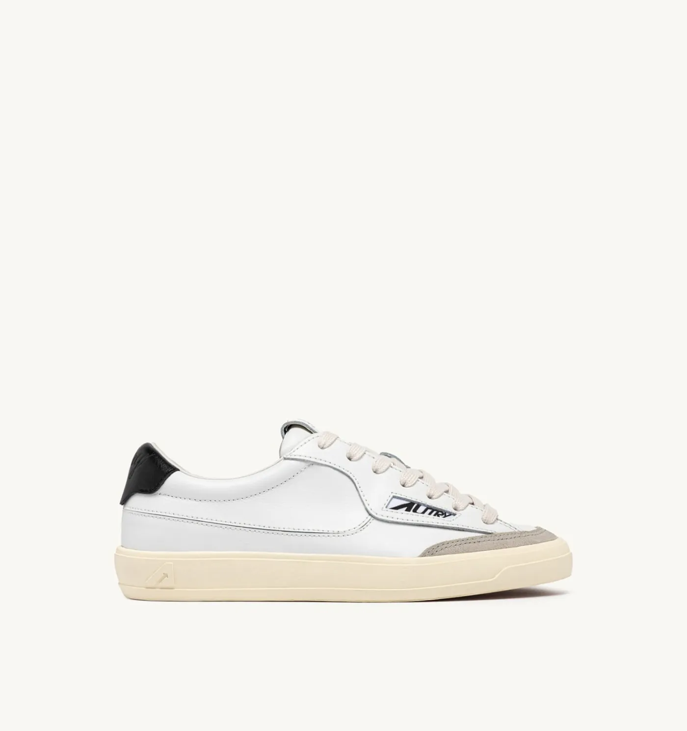 SNEAKERS WINDSCAPE LOW IN PELLE BIANCA E NERA