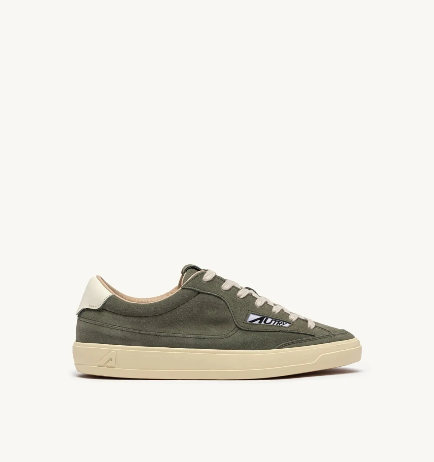 SNEAKERS WINDSCAPE LOW IN SUEDE SMOKED GREEN E MARSHMALLOW