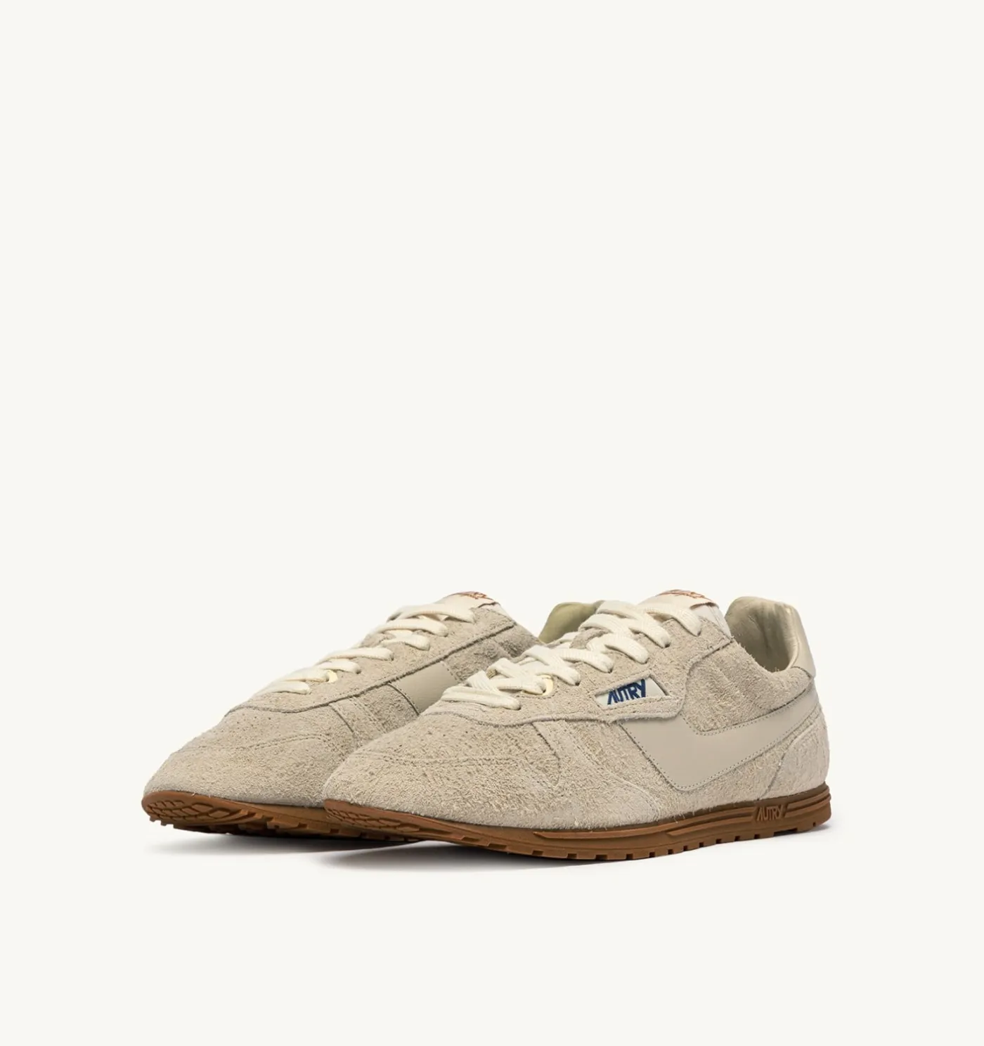 SNEAKERS WINDSPIN IN SUEDE E PELLE BISCUIT