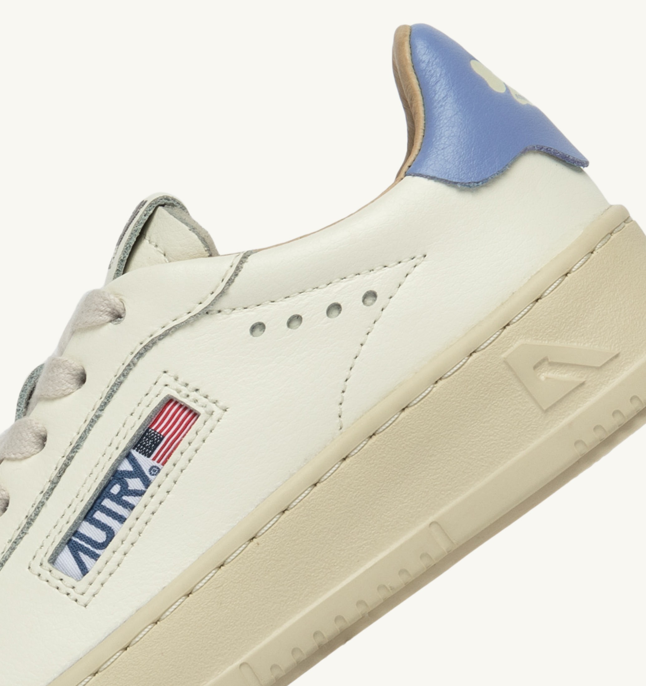 SNEAKERS DALLAS KIDS LOW IN PELLE MARSHMALLOW E DELLA ROBBIA BLUE