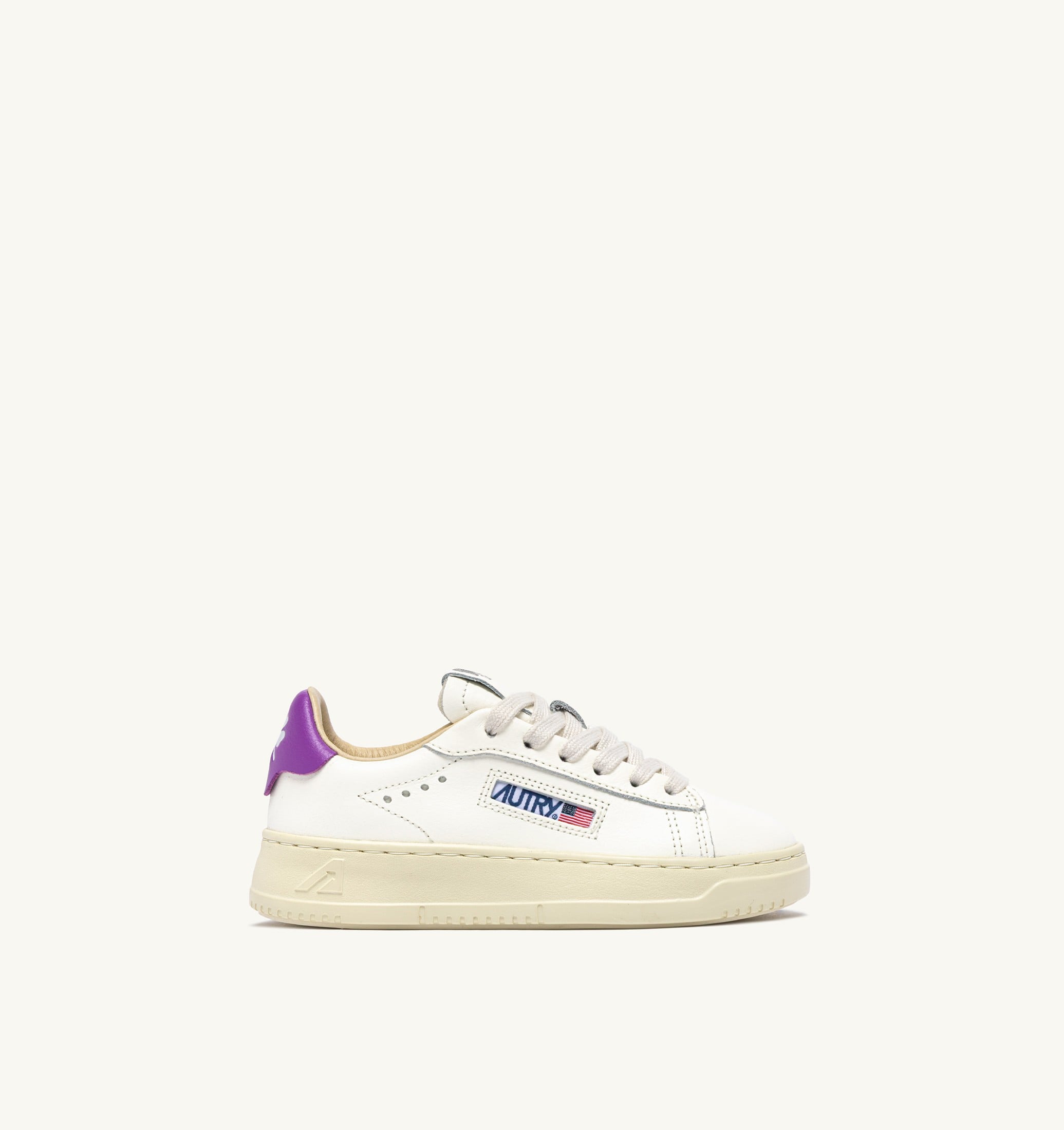 SNEAKERS DALLAS KIDS LOW IN PELLE MARSHMALLOW E DEWBERRY