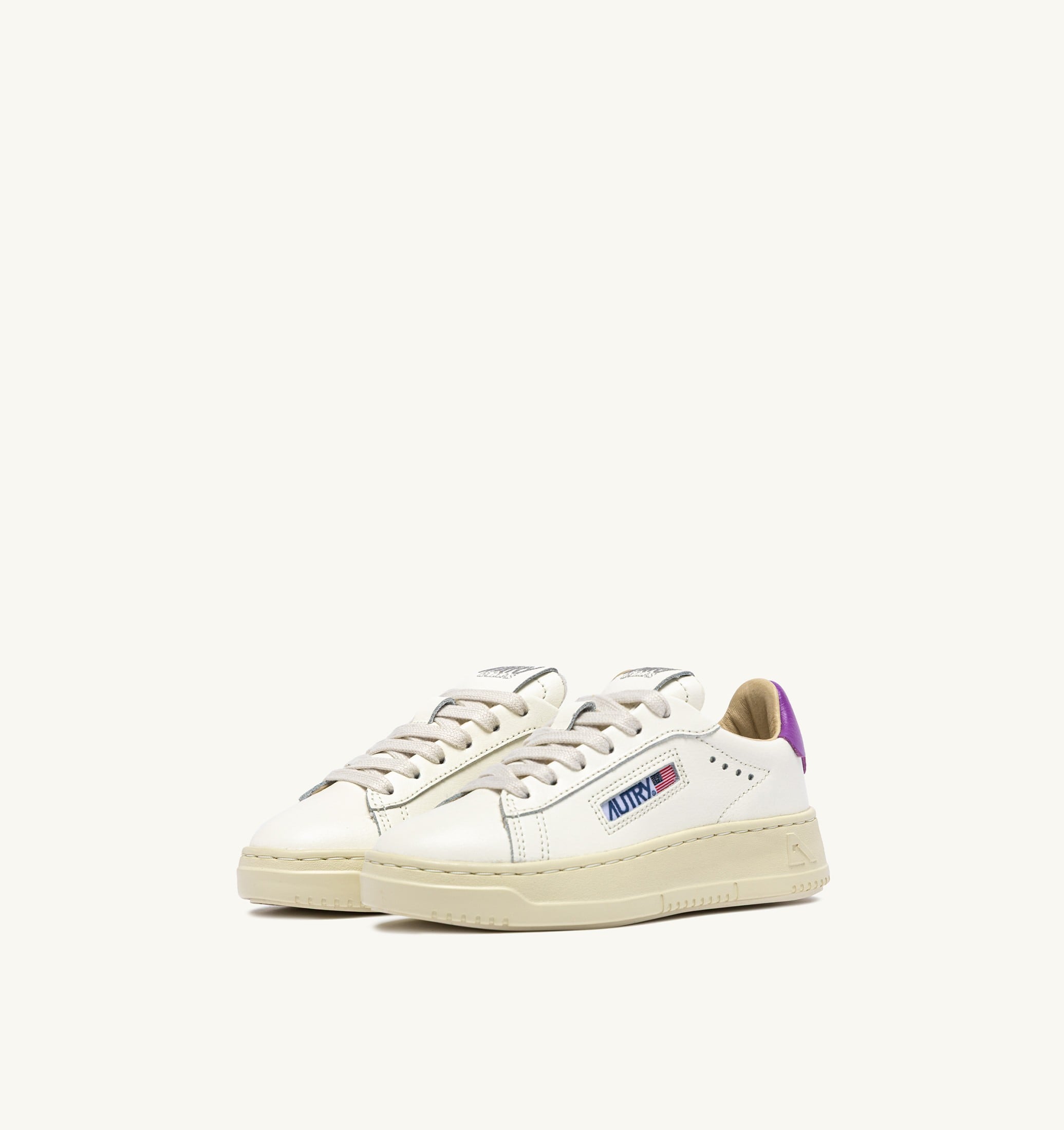 SNEAKERS DALLAS KIDS LOW IN PELLE MARSHMALLOW E DEWBERRY