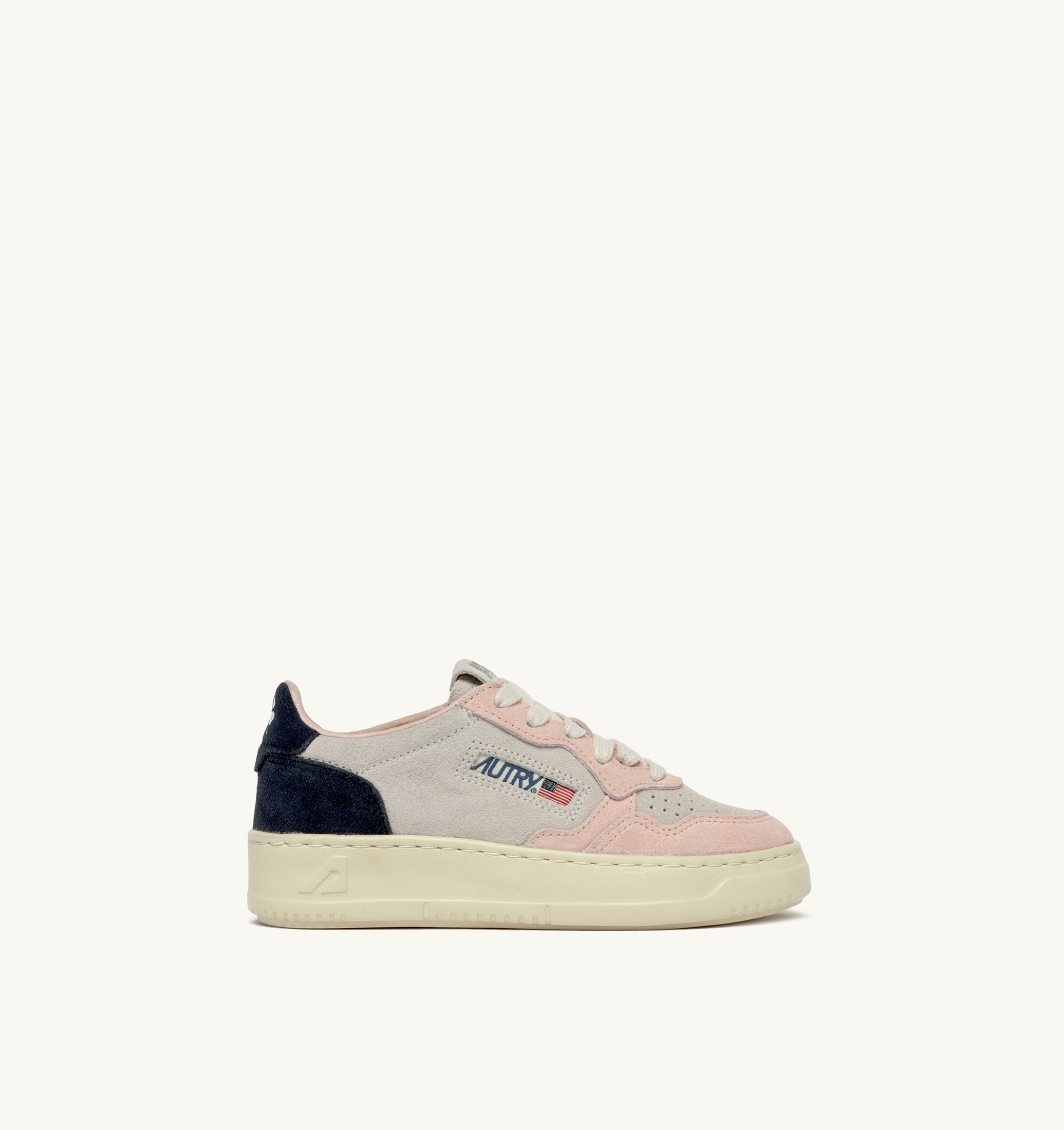 SNEAKERS MEDALIST KIDS LOW IN SUEDE ATLANTIC BIANCO E ROSEMARY