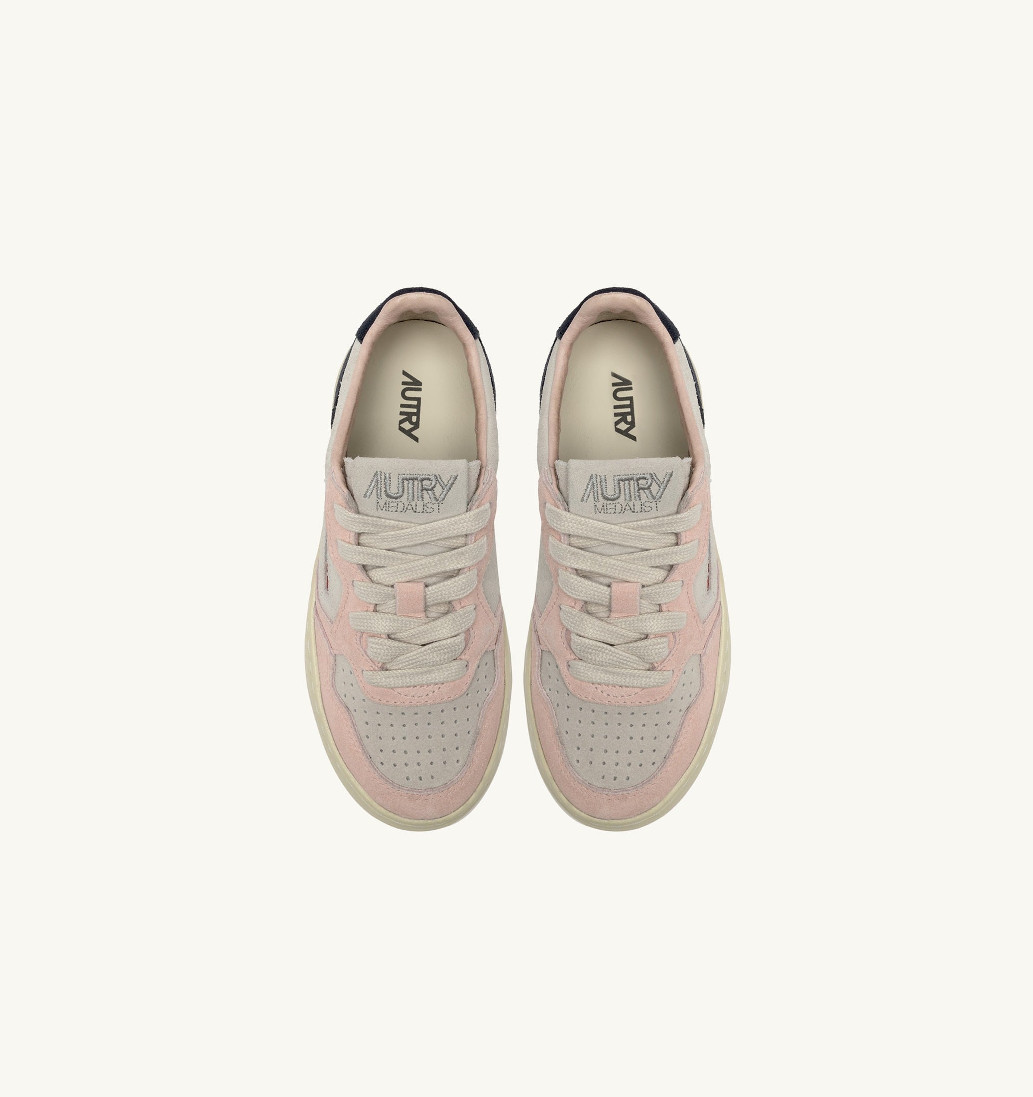 SNEAKERS MEDALIST KIDS LOW IN SUEDE ATLANTIC BIANCO E ROSEMARY