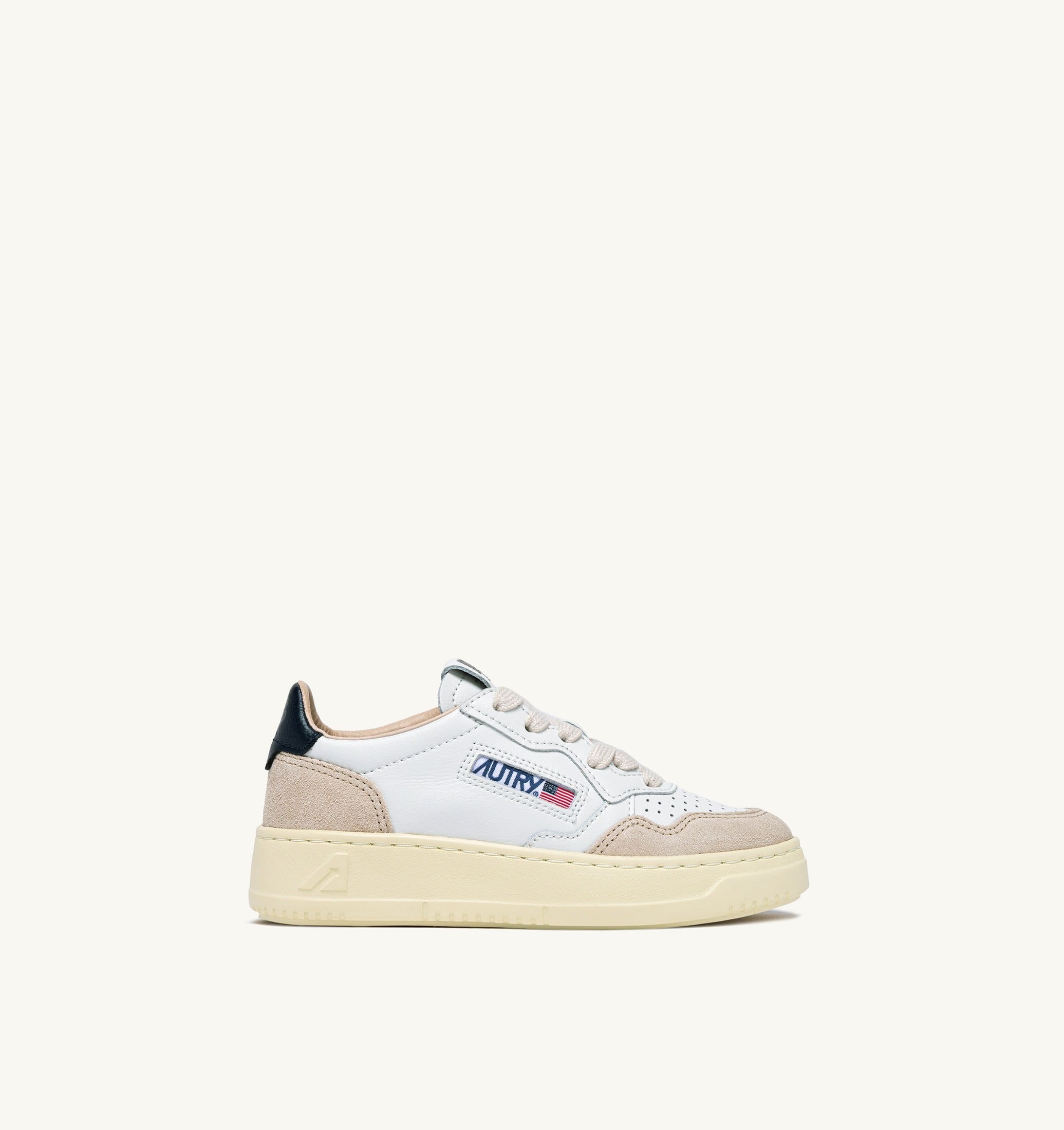 SNEAKERS MEDALIST KIDS LOW IN SUEDE BIANCO E BLUE SPACE