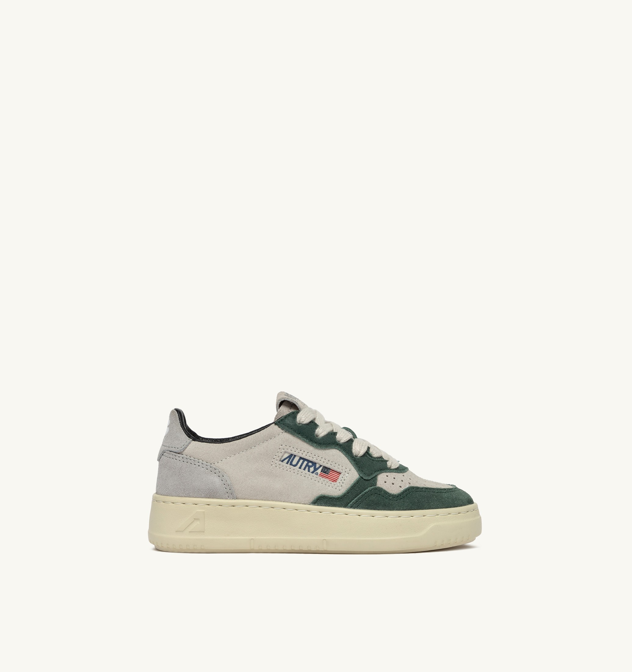 SNEAKERS MEDALIST KIDS LOW IN SUEDE COLORE LOFT BIANCO E VERDE