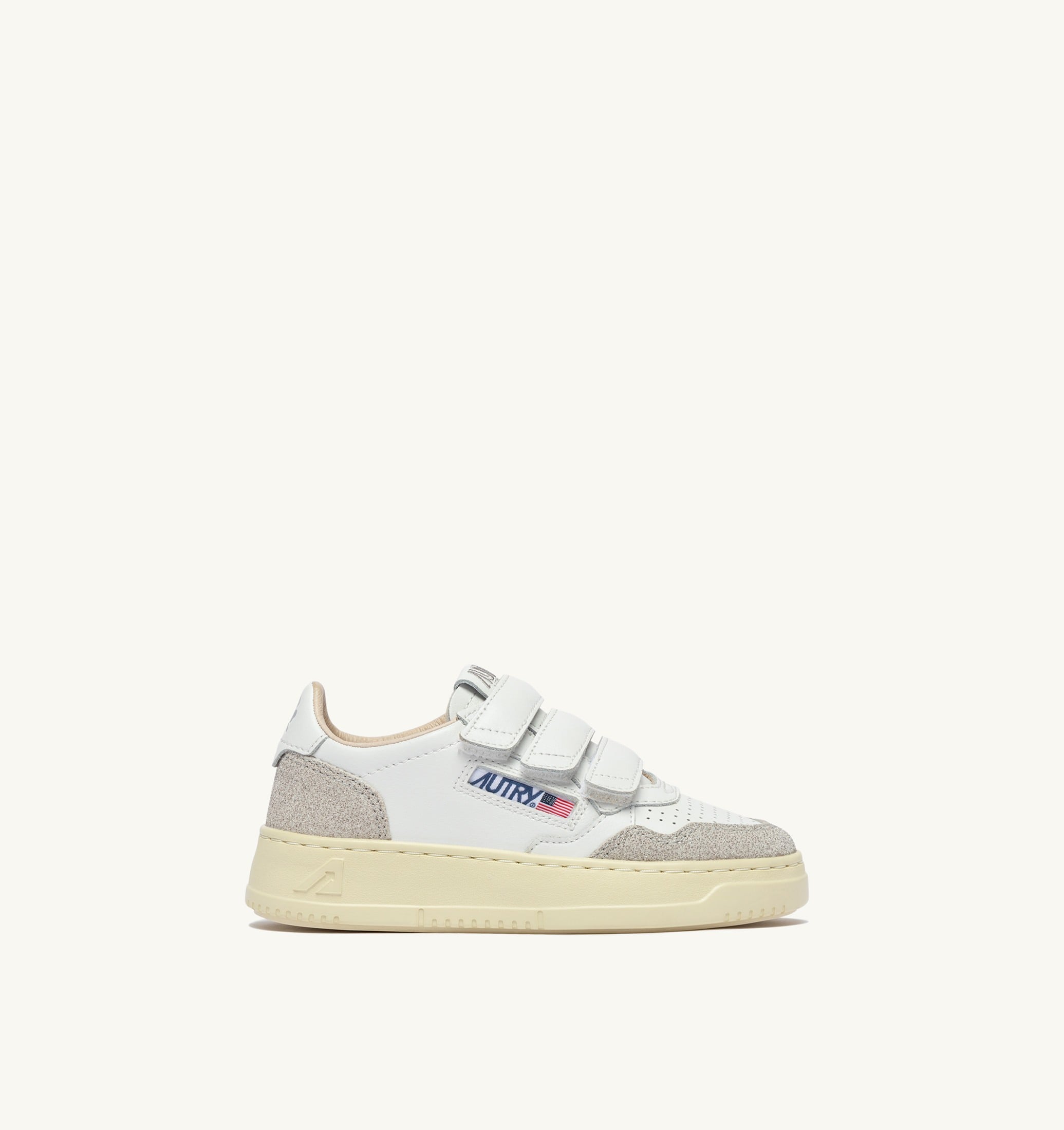 SNEAKERS MEDALIST KIDSTRIPES IN PELLE BIANCA E PELLE GLITTER GRIGIO