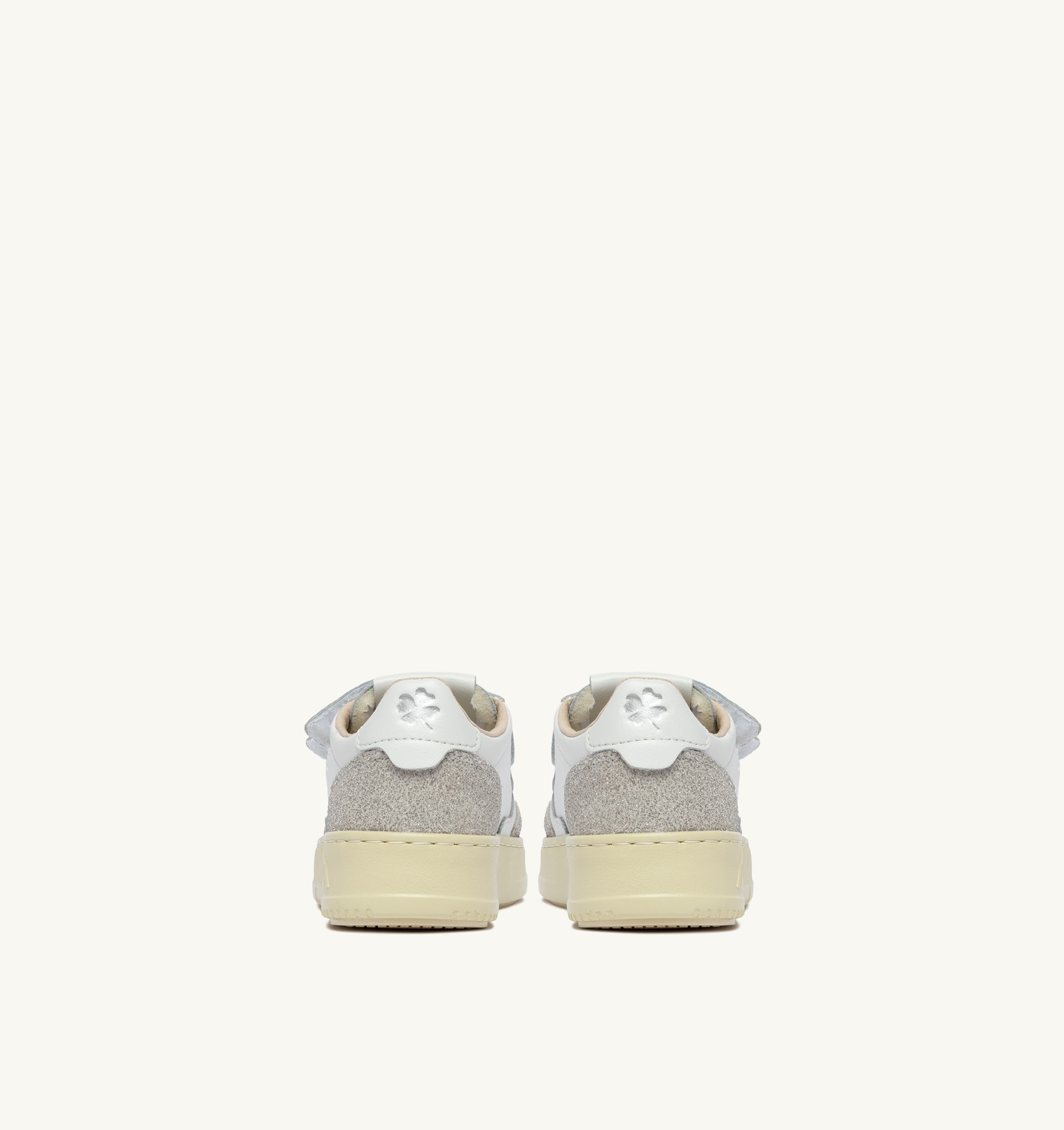 SNEAKERS MEDALIST KIDSTRIPES IN PELLE BIANCA E PELLE GLITTER GRIGIO