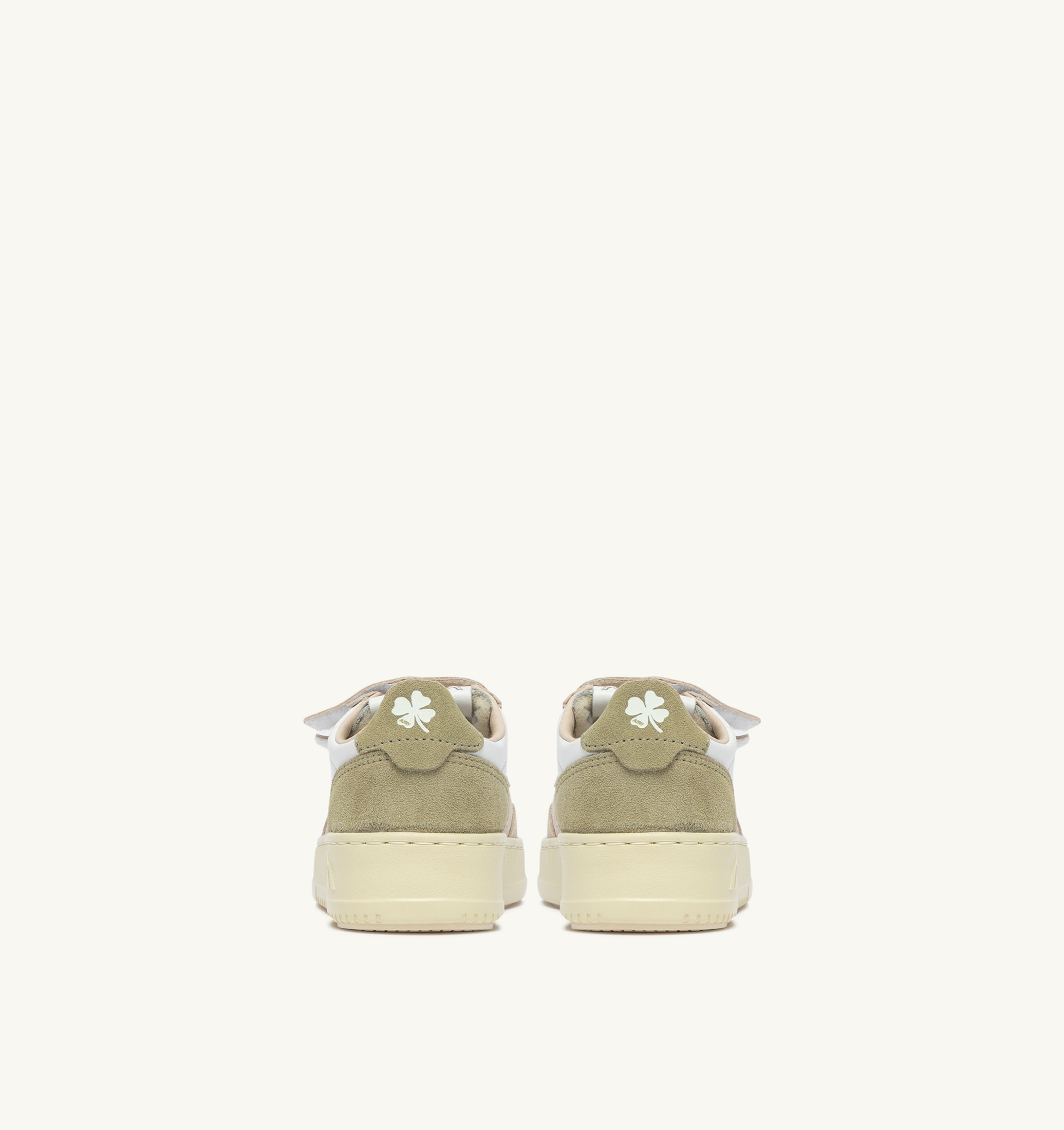 SNEAKERS MEDALIST KIDSTRIPES IN PELLE BIANCA E SUEDE VERDE E SAND