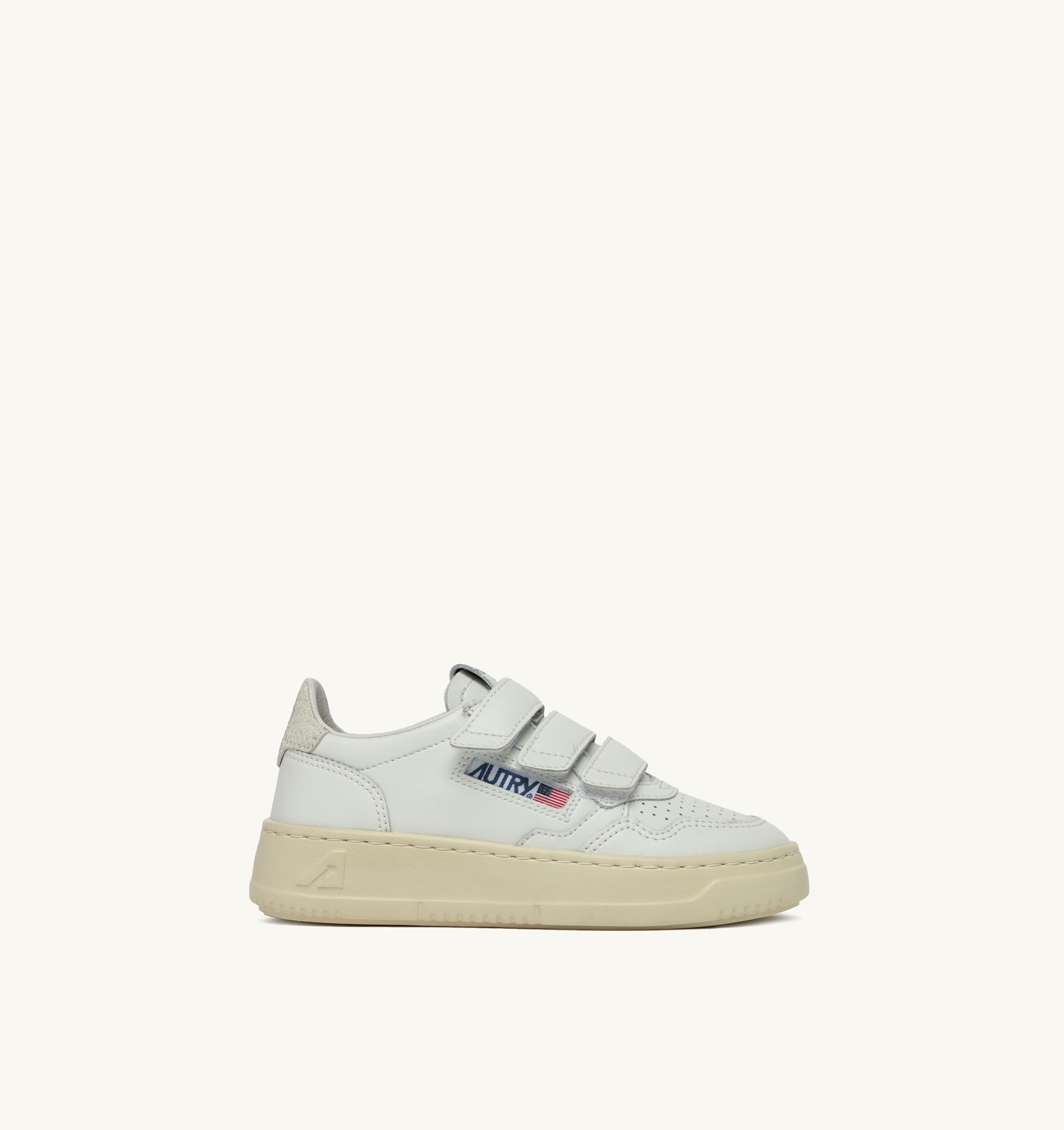 SNEAKERS MEDALIST KIDSTRIPES LOW IN PELLE BIANCA E GLITTER