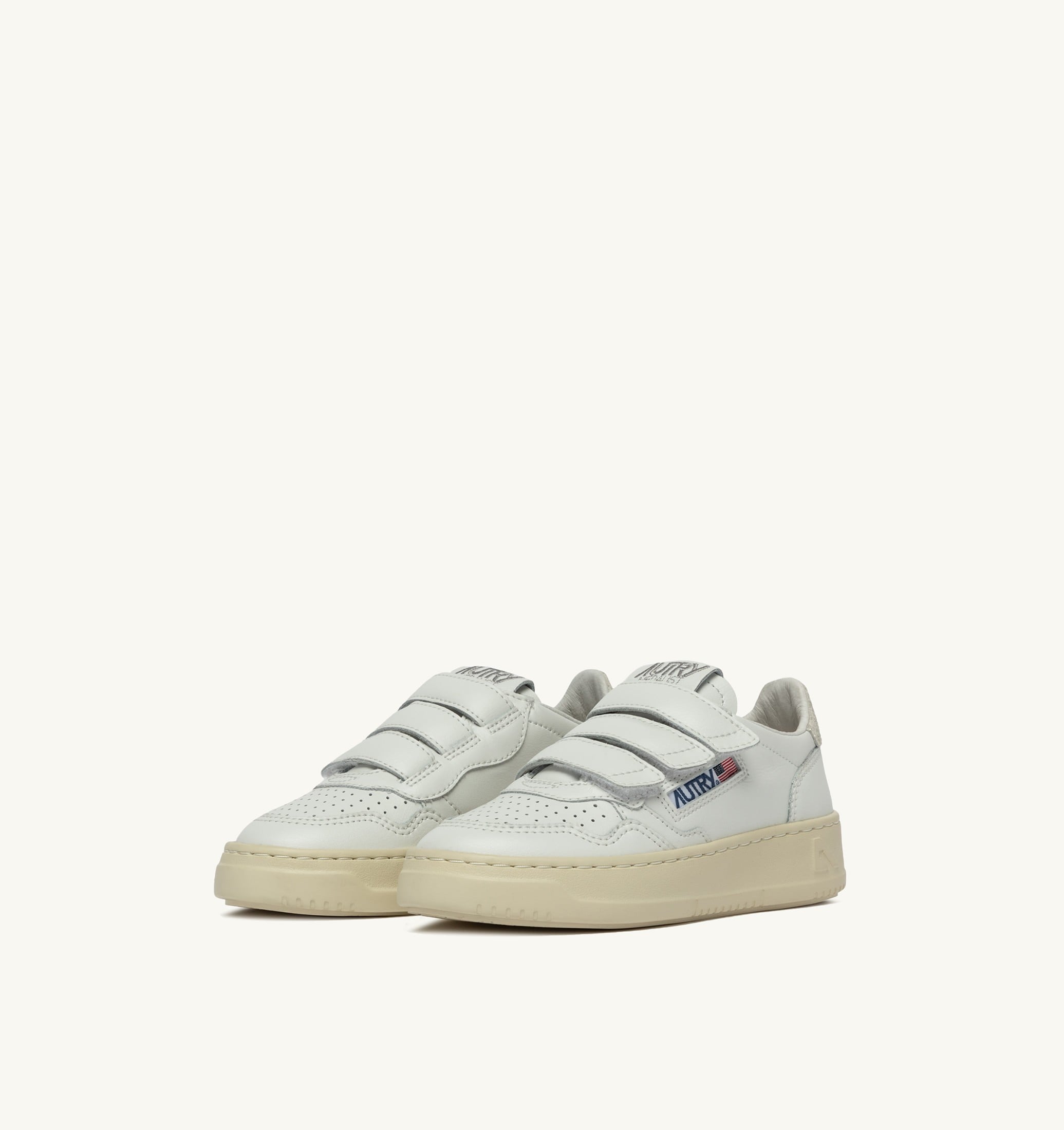SNEAKERS MEDALIST KIDSTRIPES LOW IN PELLE BIANCA E GLITTER