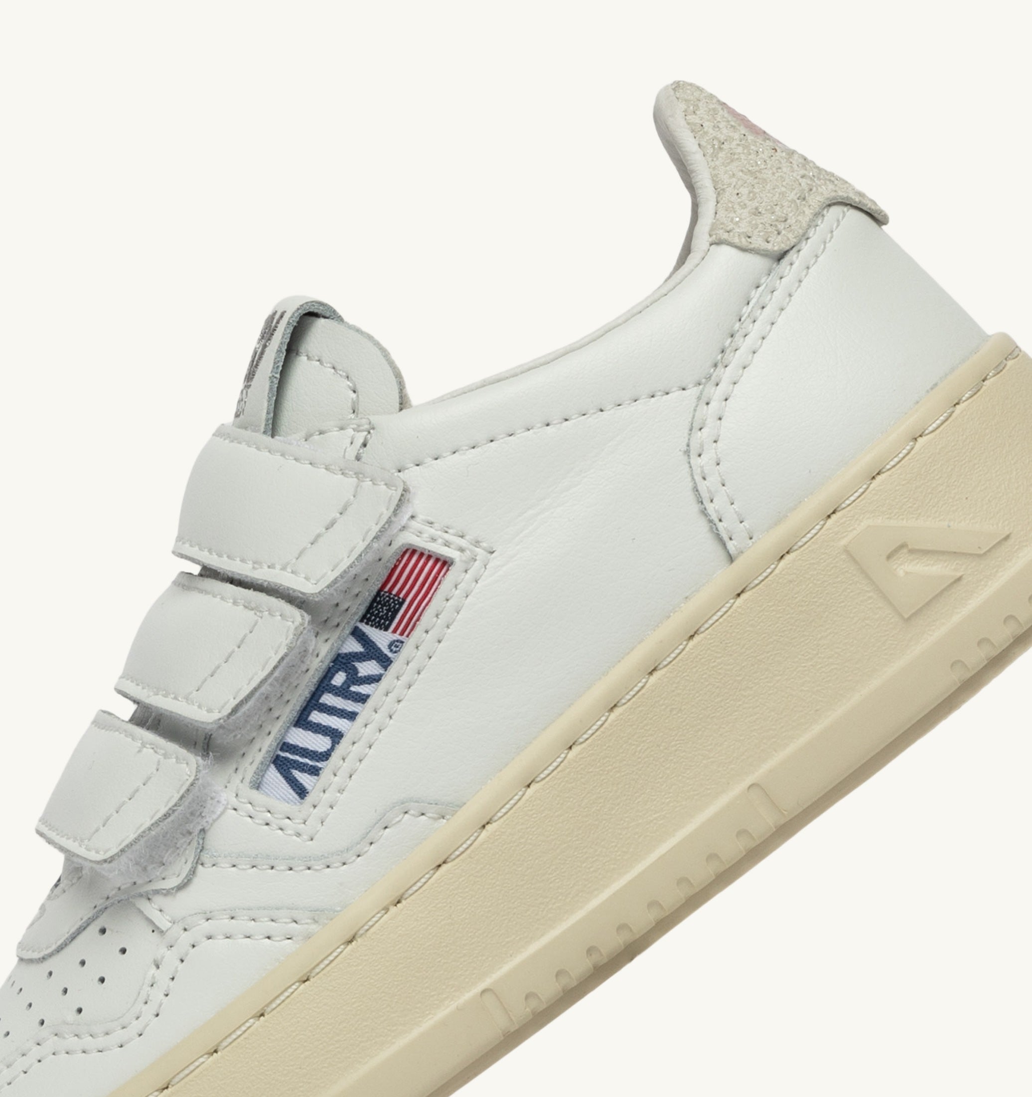 SNEAKERS MEDALIST KIDSTRIPES LOW IN PELLE BIANCA E GLITTER