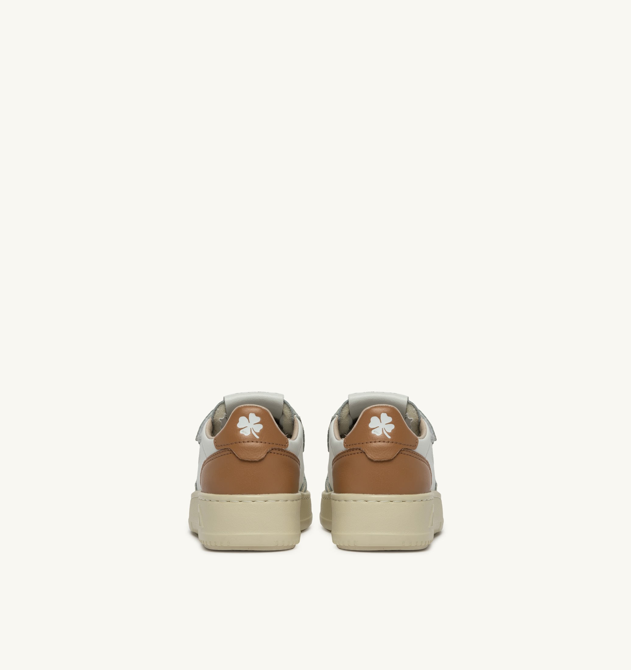 SNEAKERS MEDALIST KIDSTRIPES LOW IN PELLE WHISPER WHITE AVORIO E BROWN SUGAR