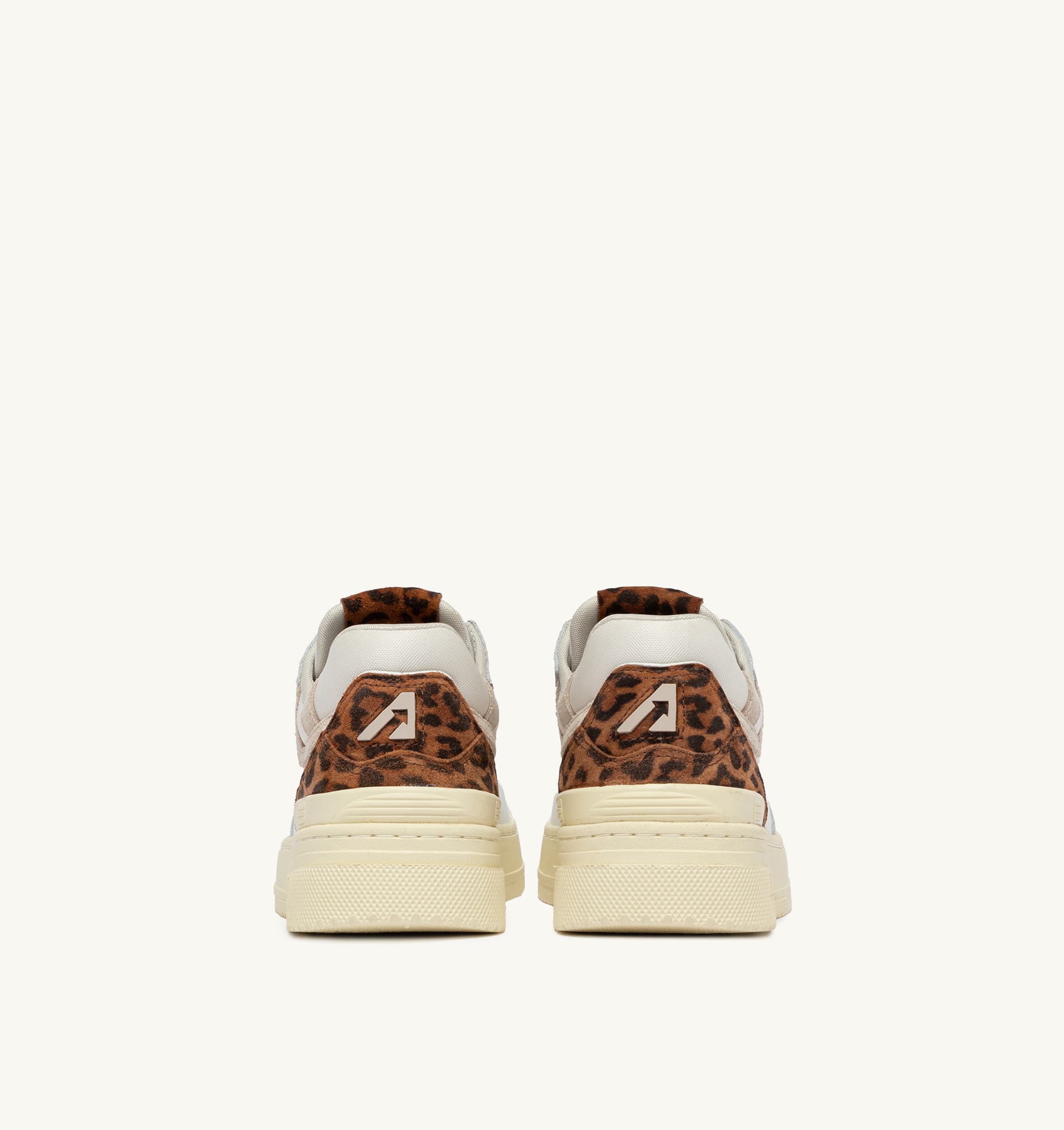 SNEAKERS CLC LOW IN PELLE BIANCA E LEOPARD