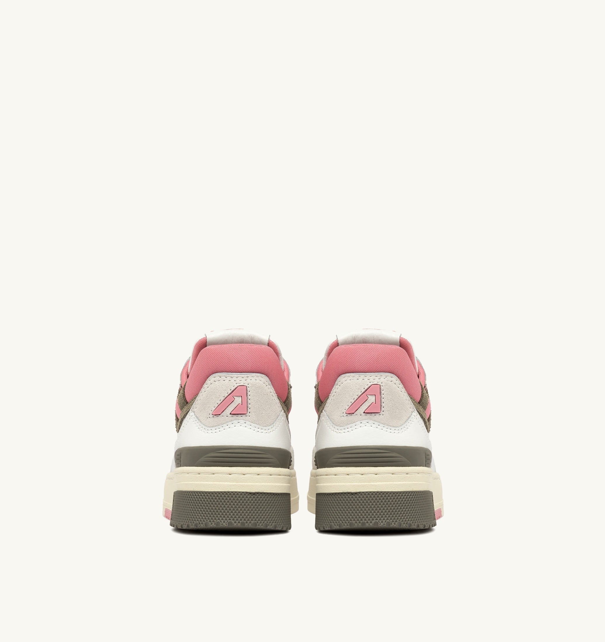 SNEAKERS CLC LOW IN PELLE E SUEDE COLORE BIANCO E GERANIUM