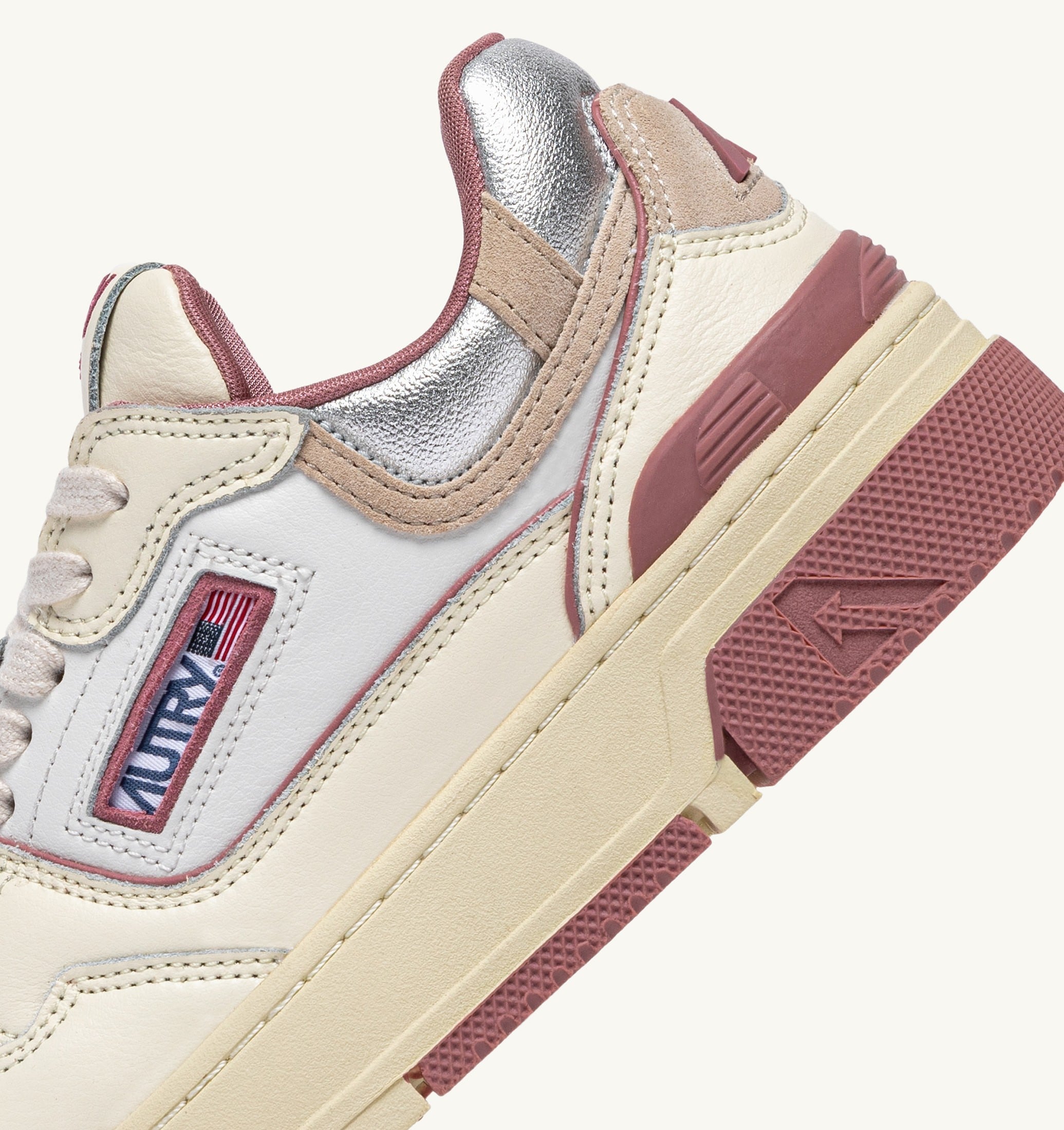SNEAKERS CLC LOW IN PELLE WHISPER WHITE ASH ROSE E SILVER