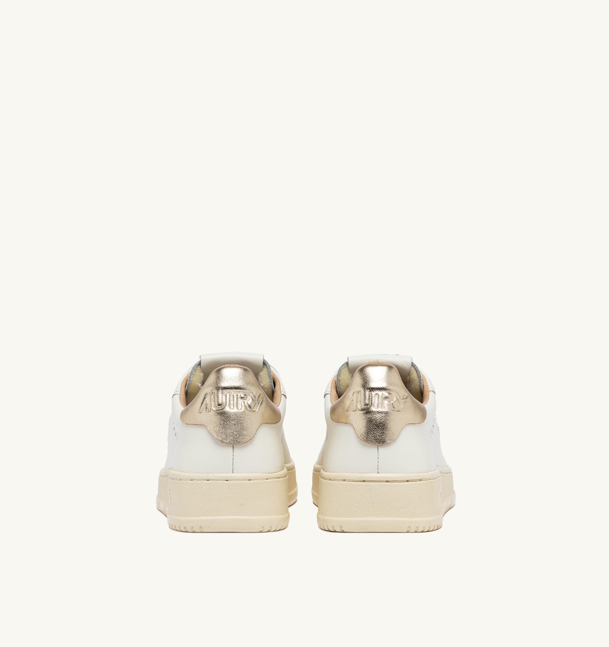 SNEAKERS DALLAS LOW IN PELLE BIANCA E ORO