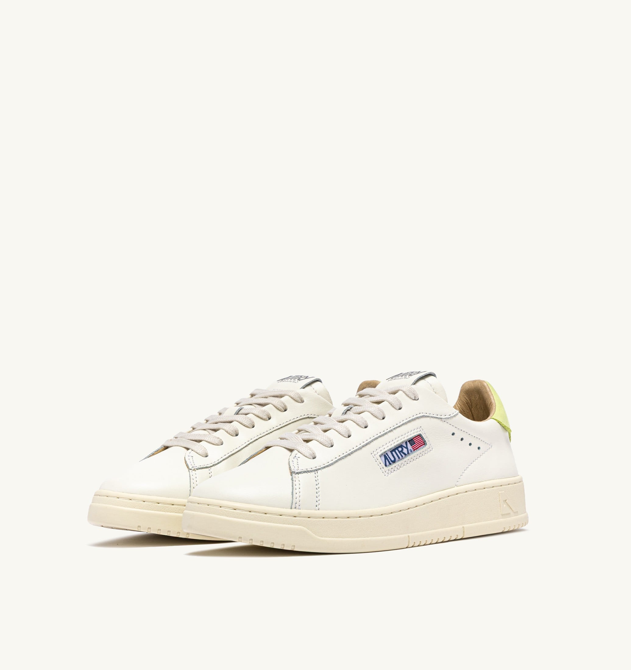 SNEAKERS DALLAS LOW IN PELLE DAIQUIRI GREEN E MARSHMALLOW