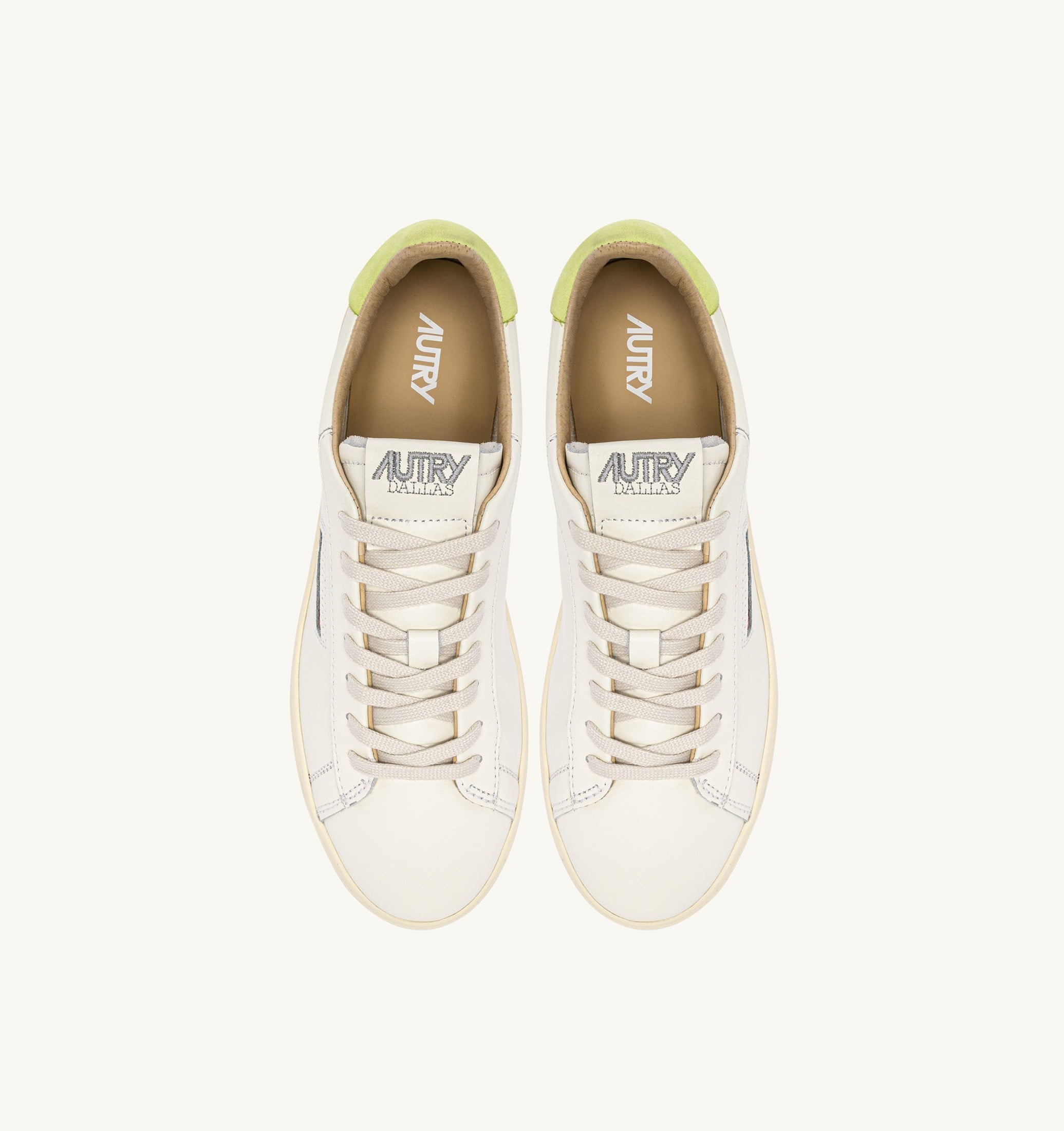 SNEAKERS DALLAS LOW IN PELLE DAIQUIRI GREEN E MARSHMALLOW