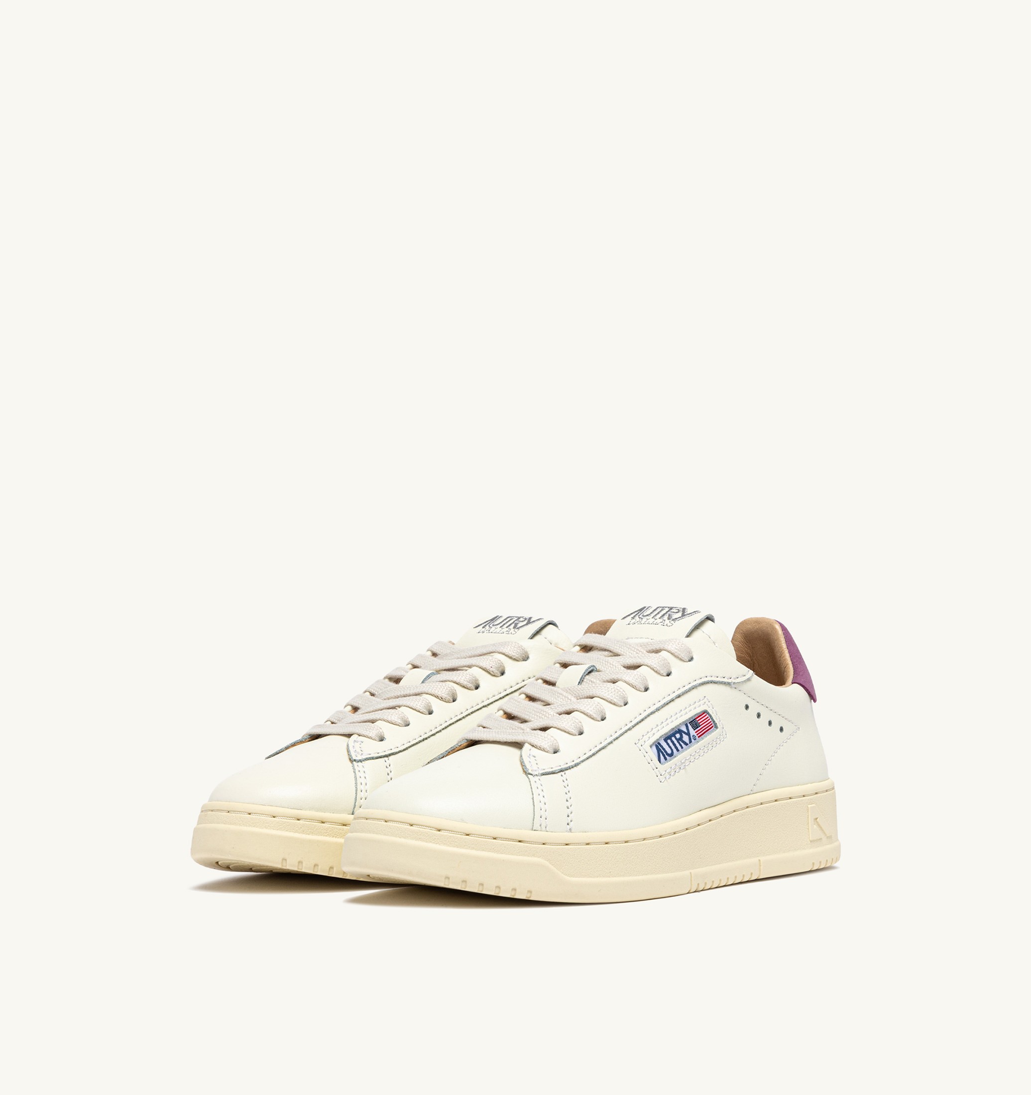 SNEAKERS DALLAS LOW IN PELLE FIRENZE E MARSHMALLOW