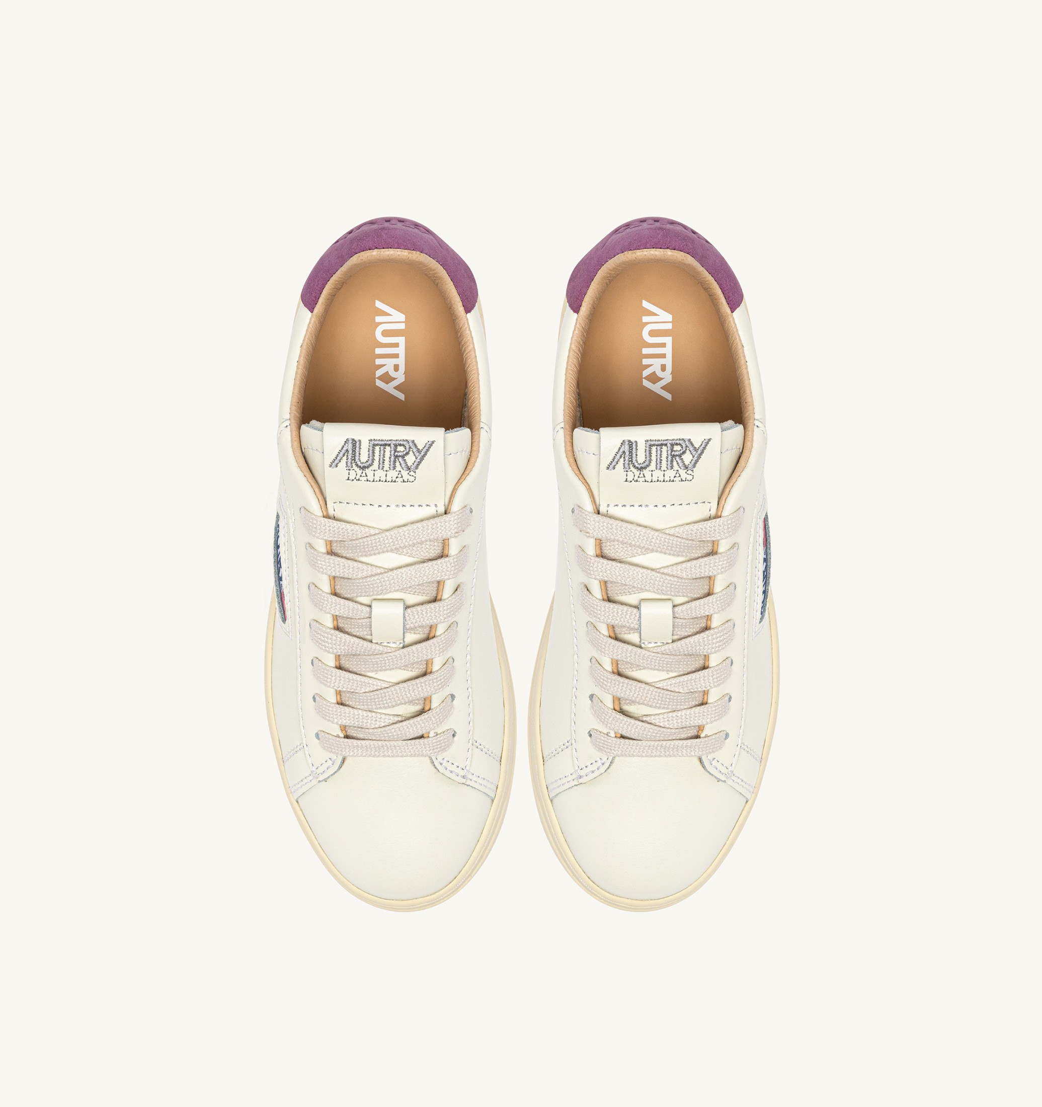 SNEAKERS DALLAS LOW IN PELLE FIRENZE E MARSHMALLOW