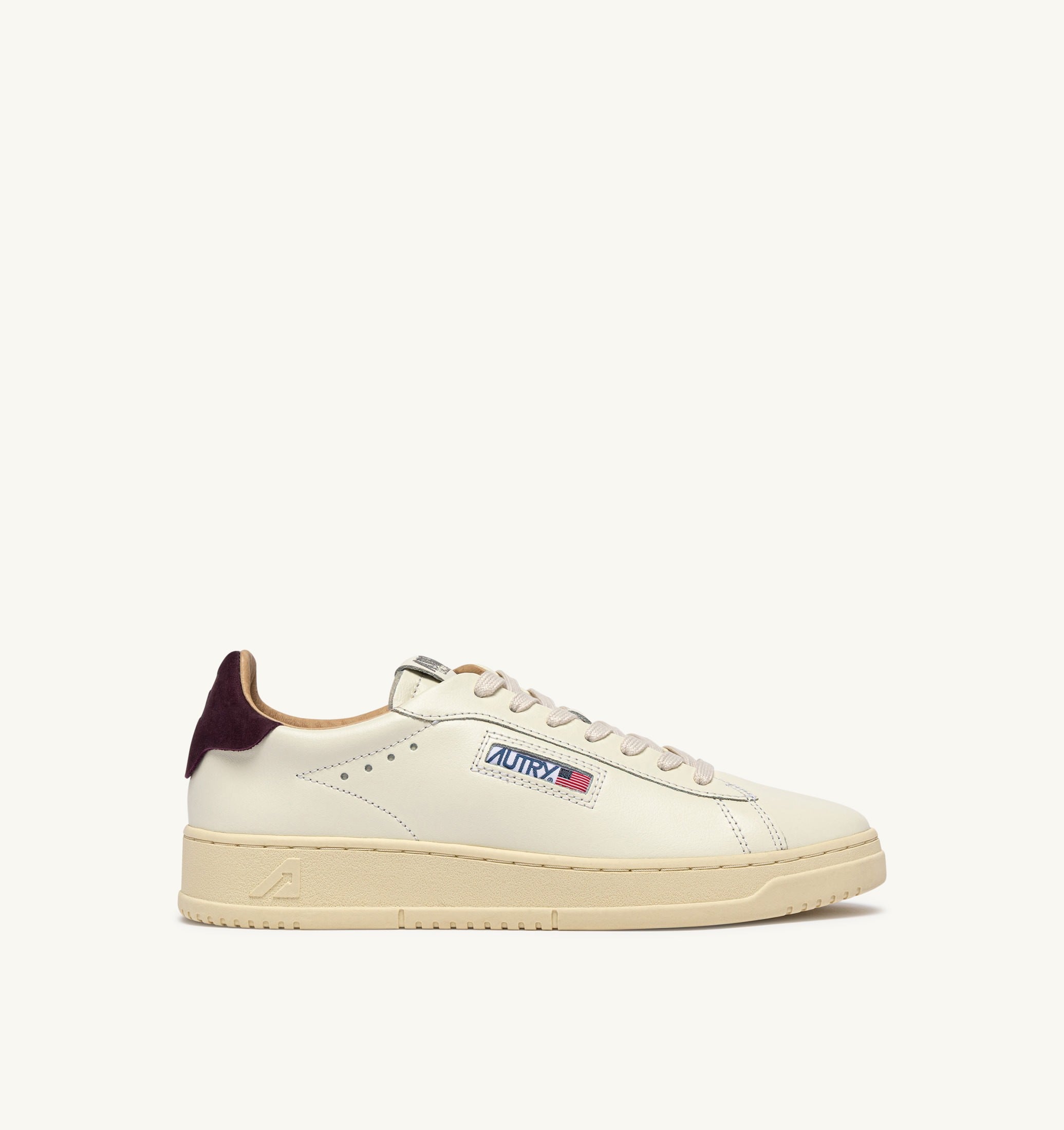 SNEAKERS DALLAS LOW IN PELLE MARSHMALLOW E FIG
