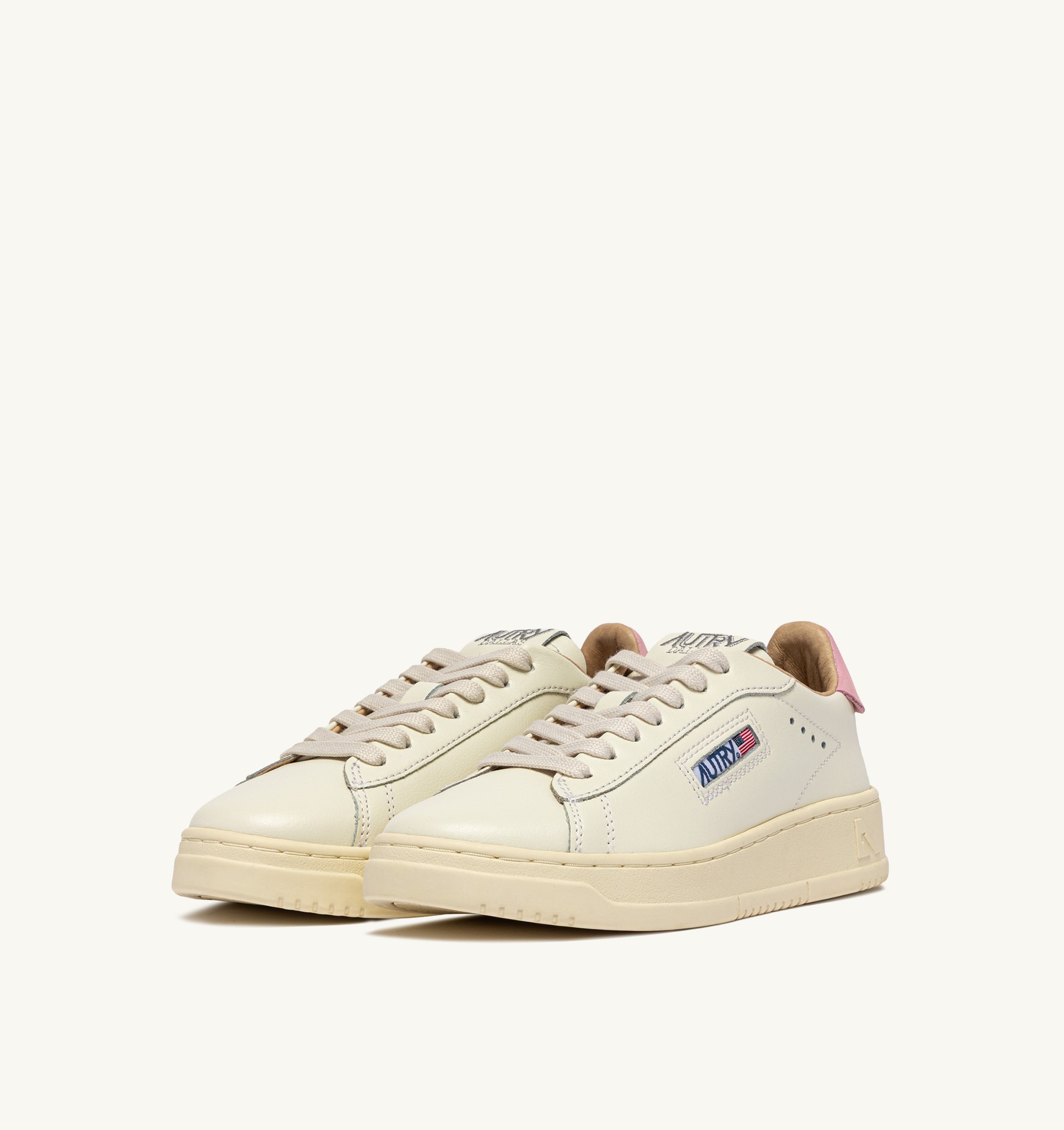 SNEAKERS DALLAS LOW IN PELLE MARSHMALLOW E PINK DOLPHIN
