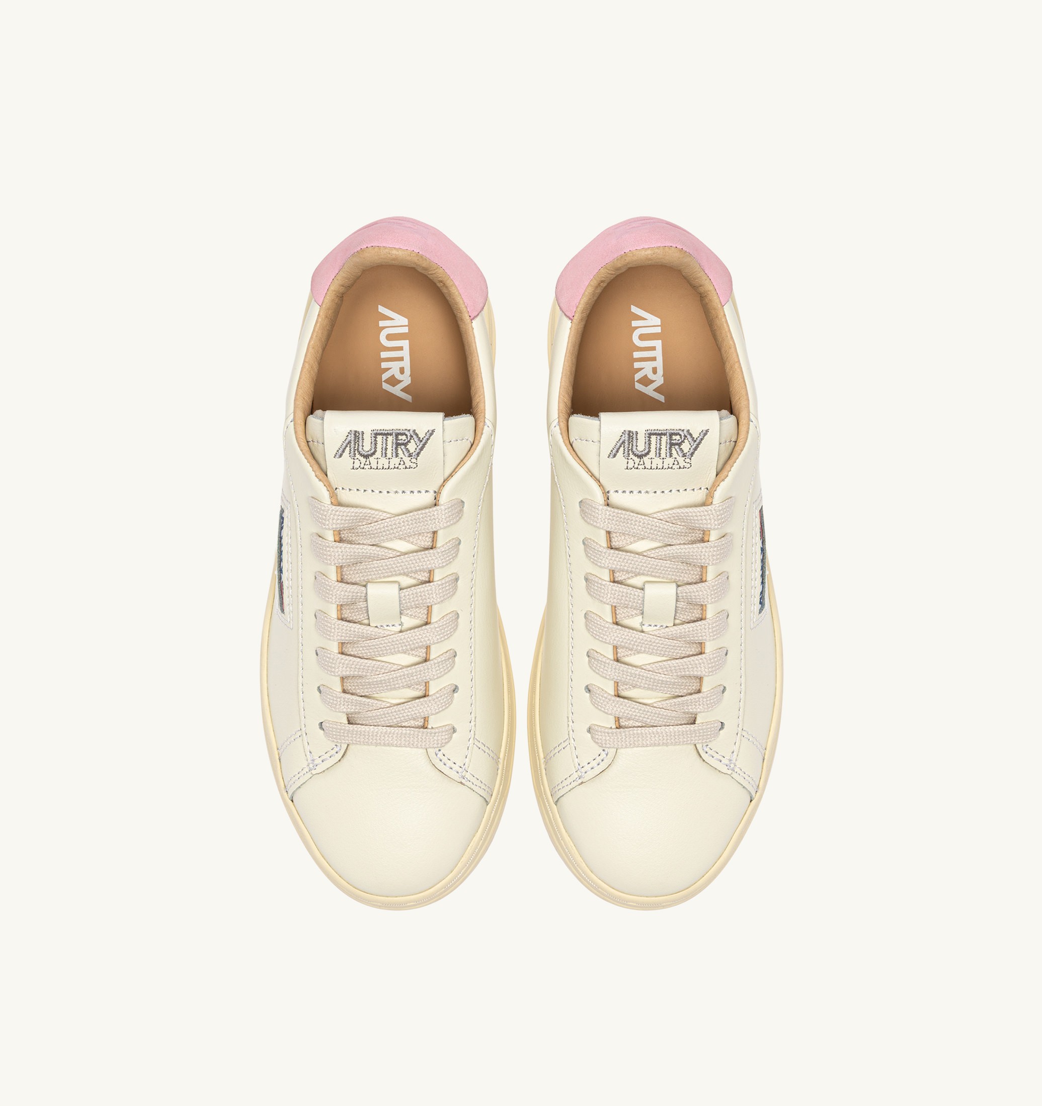SNEAKERS DALLAS LOW IN PELLE MARSHMALLOW E PINK DOLPHIN