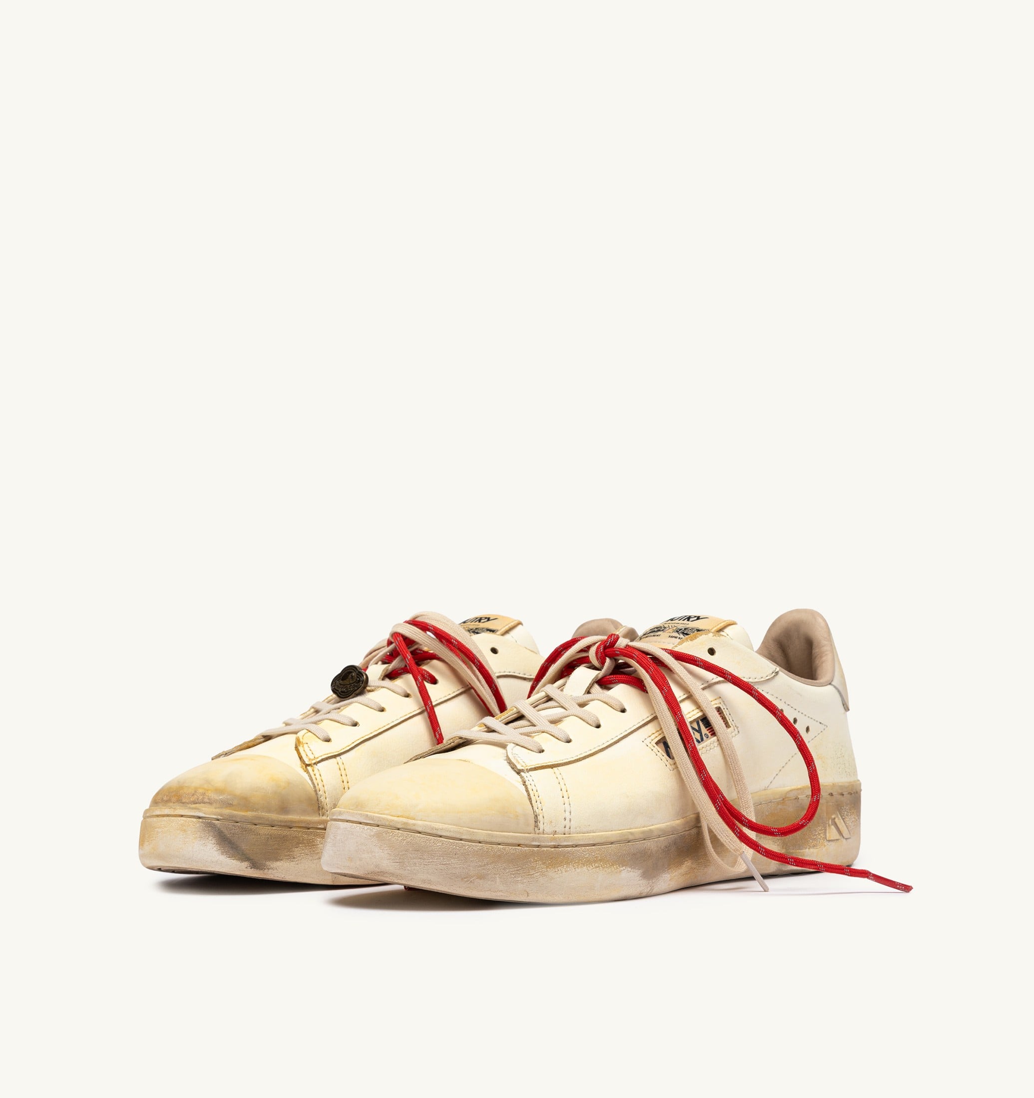 SNEAKERS DALLAS LOW SUPER VINTAGE IN PELLE MARSHMALLOW