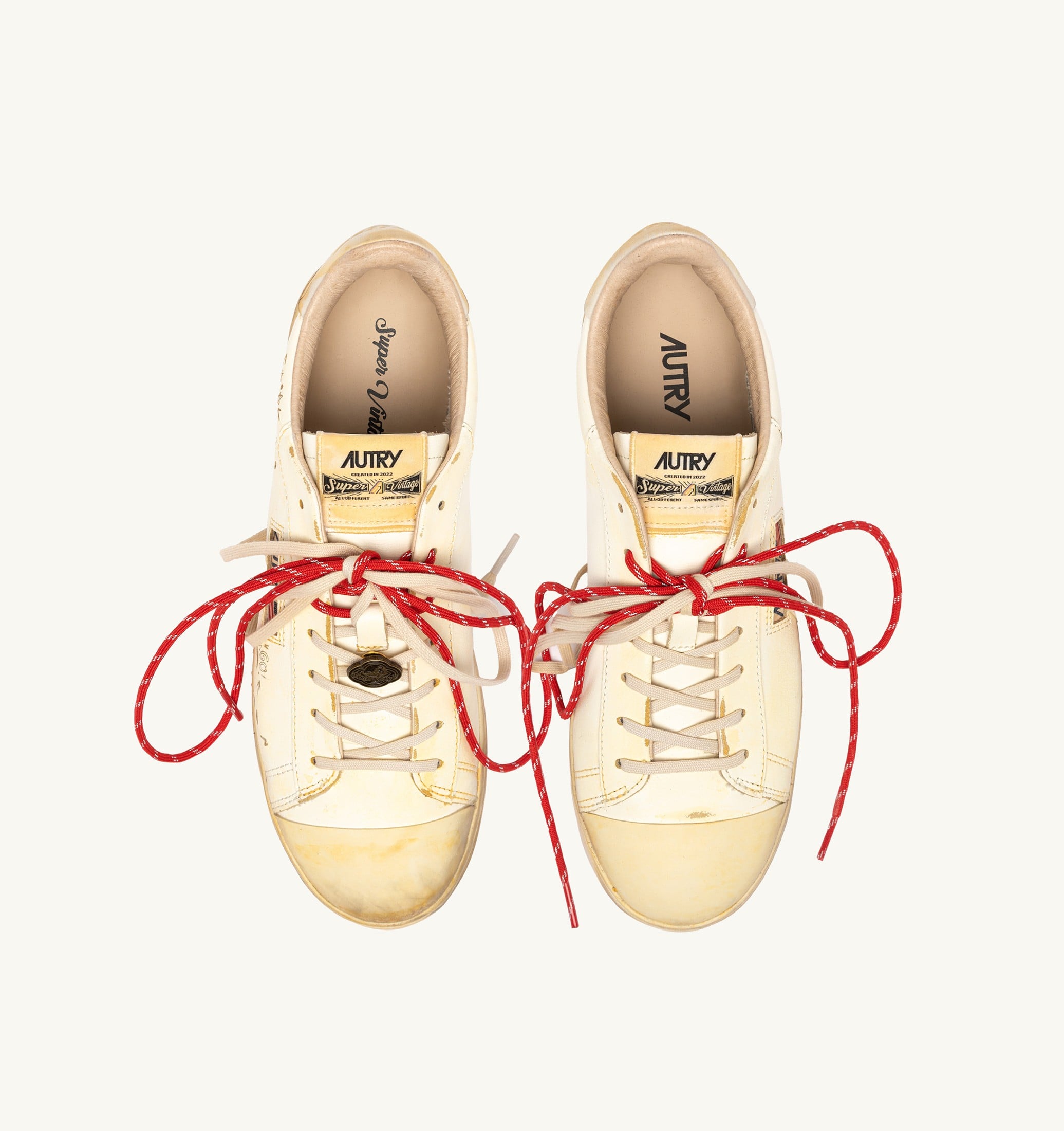SNEAKERS DALLAS LOW SUPER VINTAGE IN PELLE MARSHMALLOW